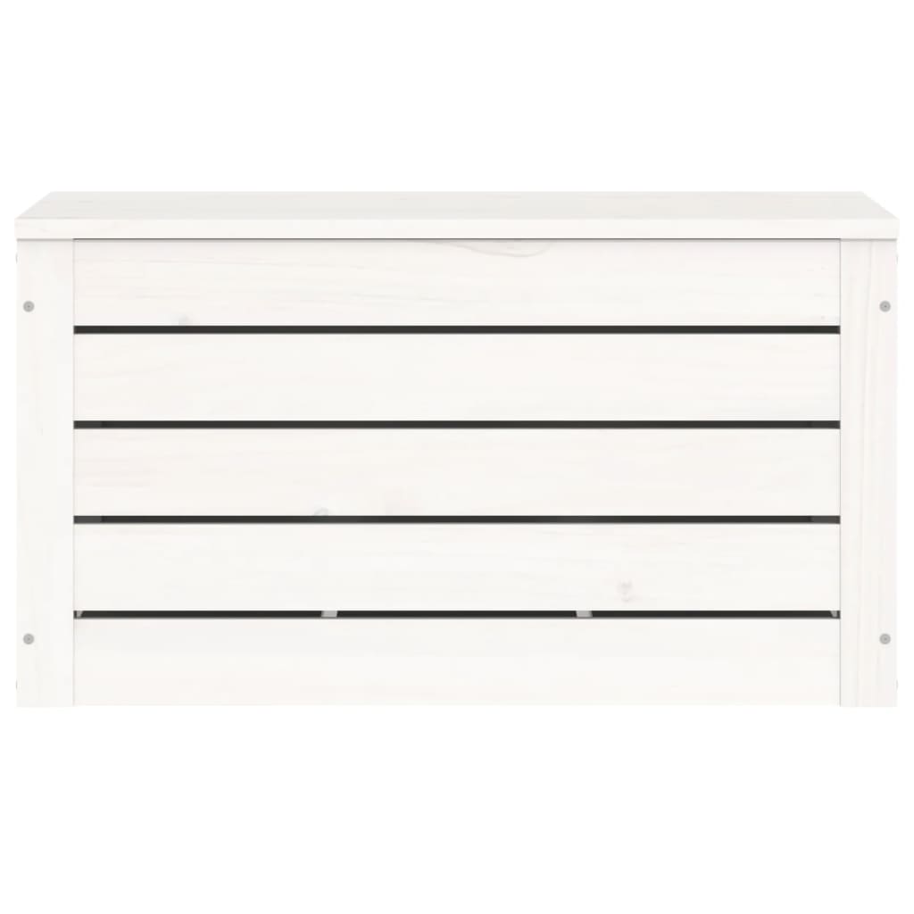 Alt View 5. Boyel Living - 23.4 in.W Rustic White Storage Box Rectangular Solid Pine Wood Medium Storage Box - White.
