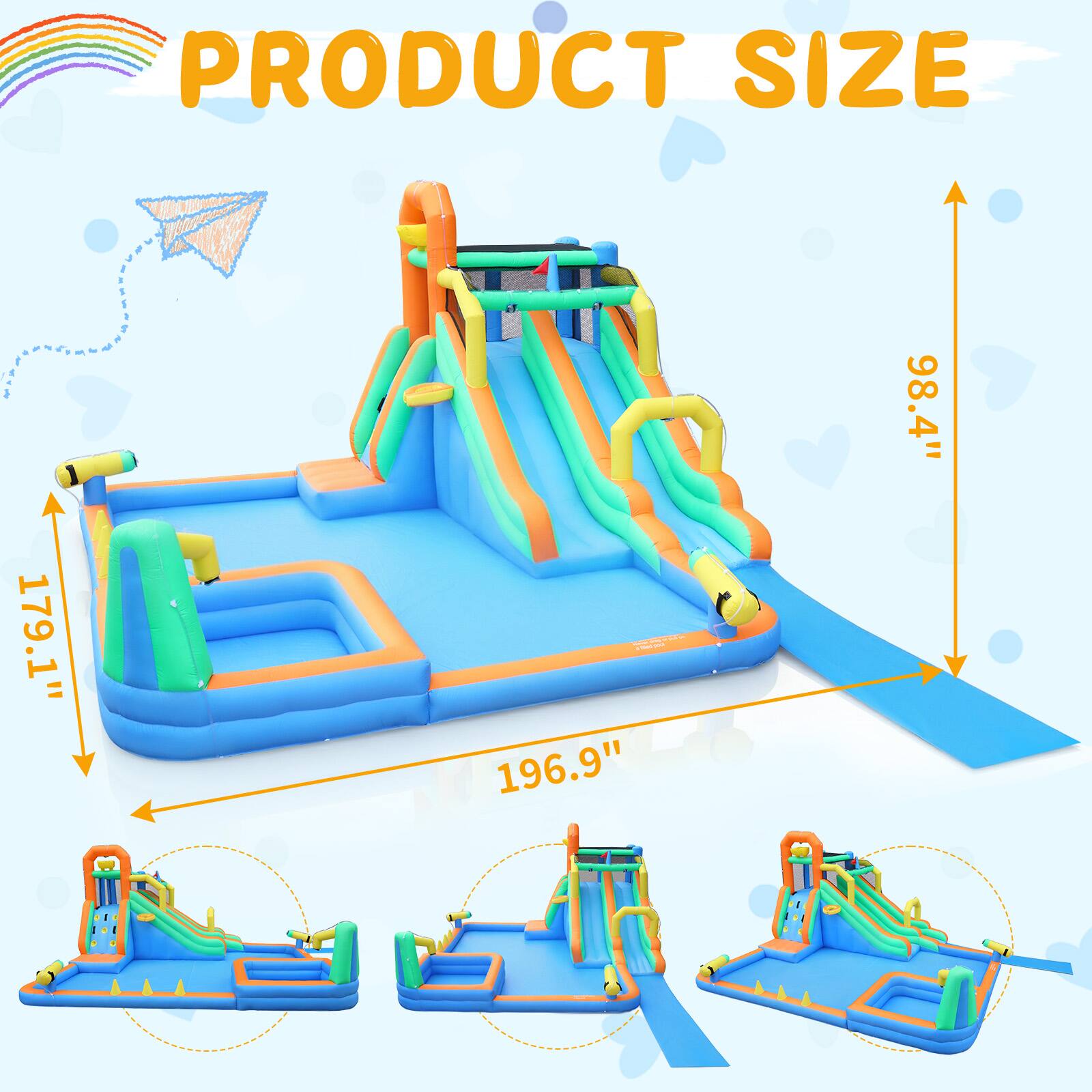 PRODUCT SIZE 179.1" x 196.9" x 98.4"