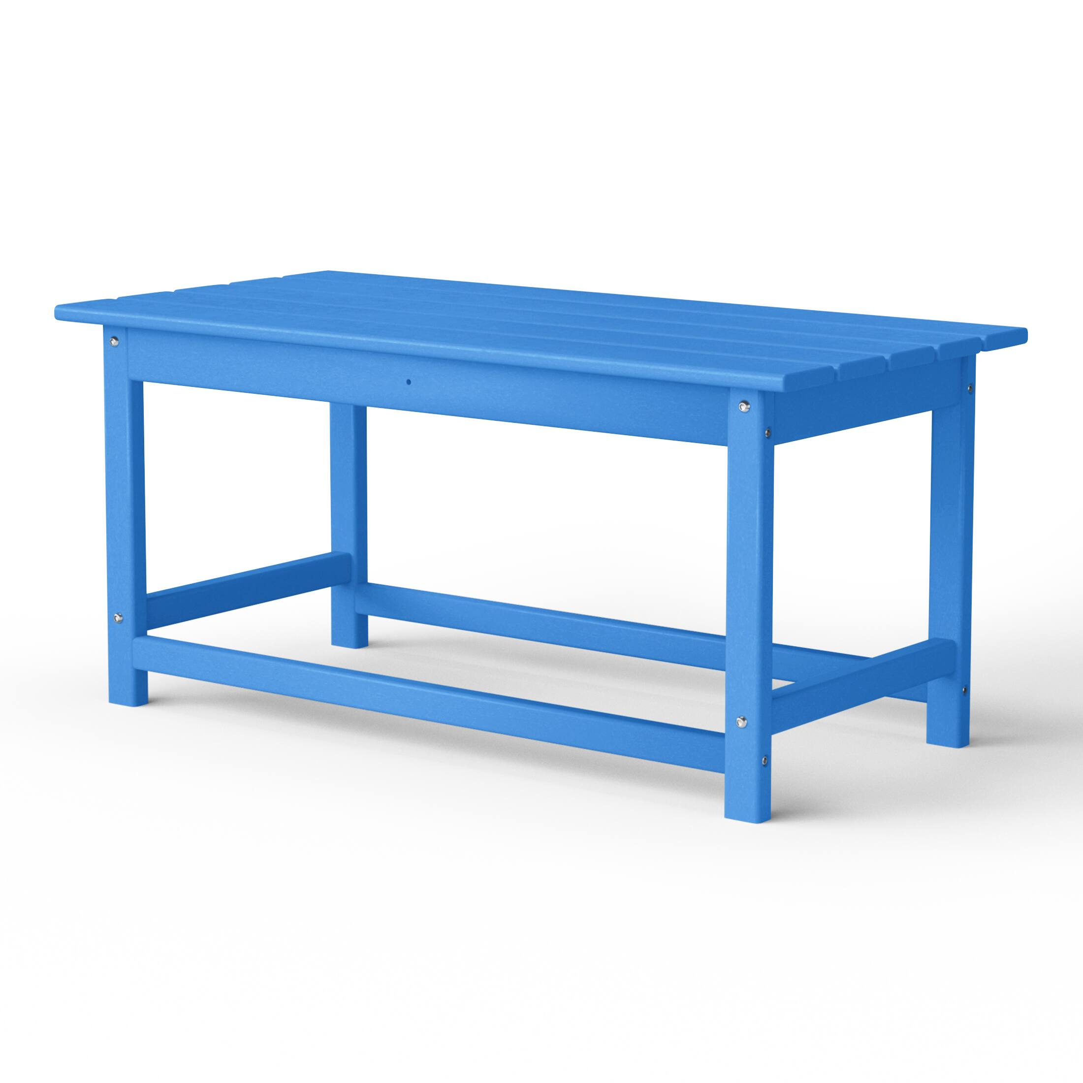 Back. WestinTrends - WestinTrends Malibu 35" length outdoor Coffee table for Adirondack chair - Pacific Blue.