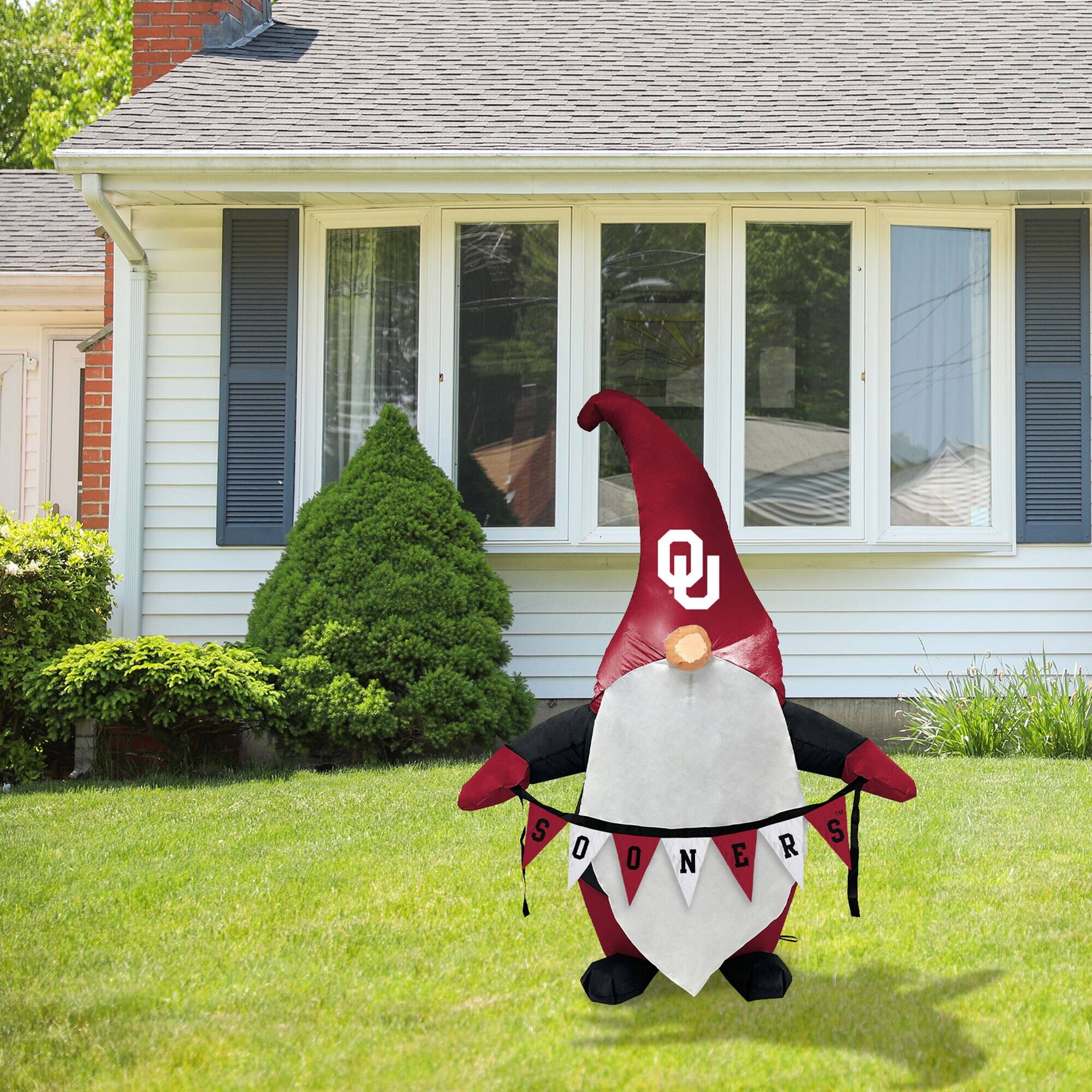Alt View 1. Pegasus - Oklahoma Sooners Inflatable Gnome - Multicolor.