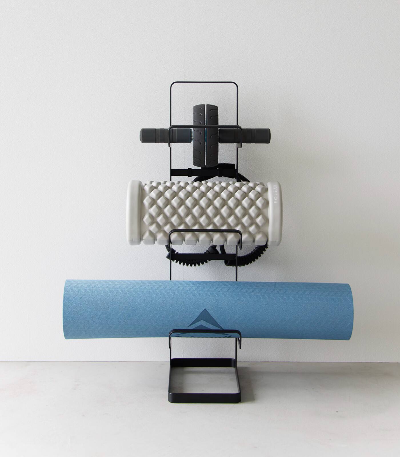 Angle. Yamazaki Home - Fitness Equipment Storage Rack - Black.