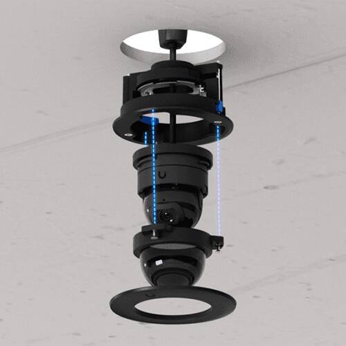 Alt View 5. Ubiquiti - G5 Dome Ultra Flush Mount UACC-G5-DOME-ULTRA-F - Black.