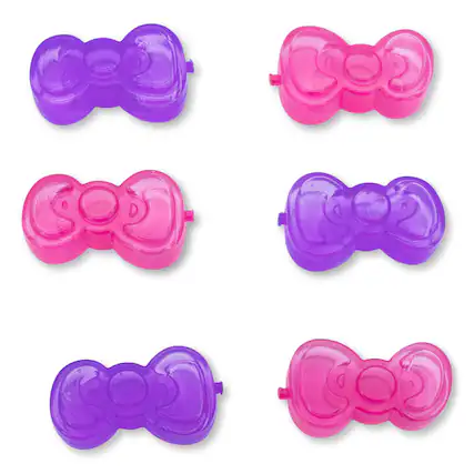 Front. Hello Kitty - Sanrio Hello Kitty Pretty Bows Reusable Plastic Ice Cubes | Set of 6 - Pink.