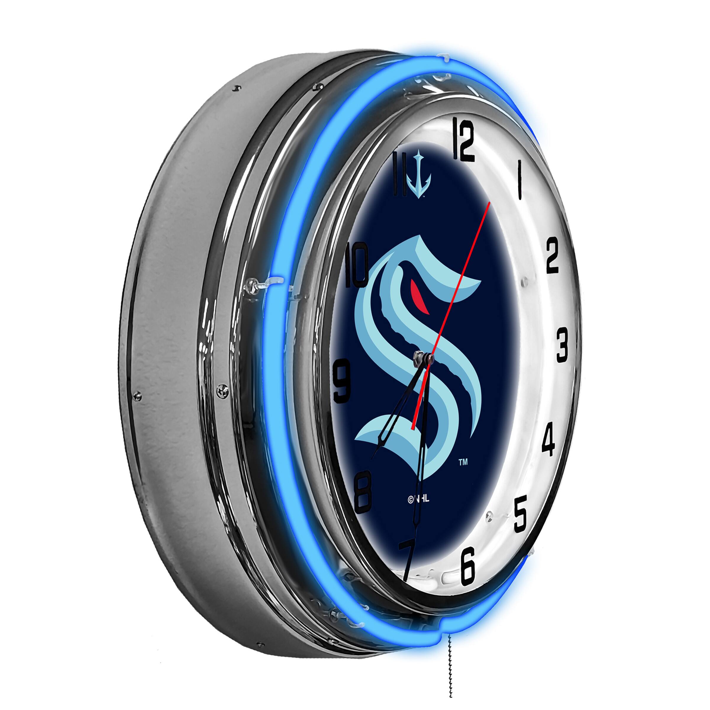 Alt View 1. Imperial - Seattle Kraken 18'' Neon Clock - Multicolor.