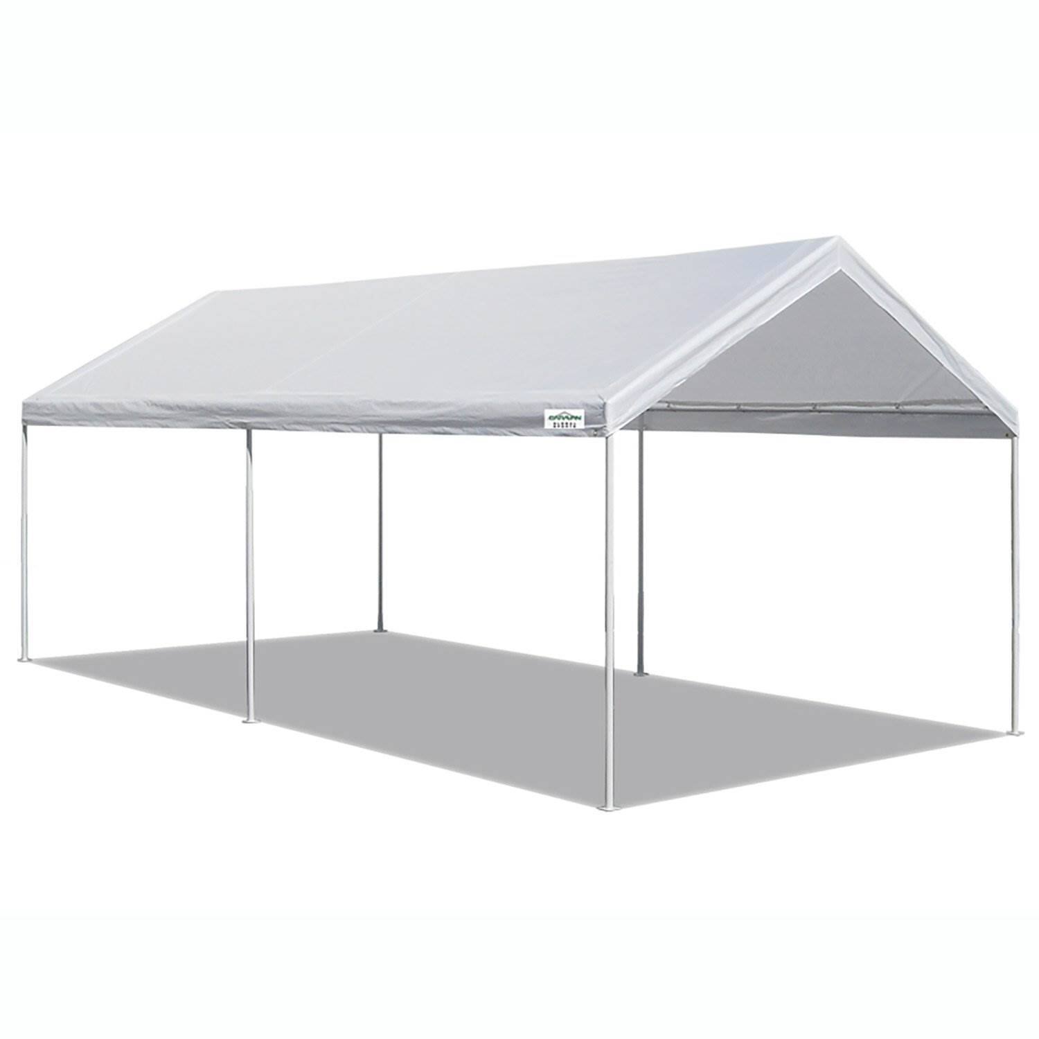 Alt View 1. Caravan Canopy - Caravan Canopy Domain 10 x 20 Foot Straight Leg Instant Canopy Tent Set (2 Pack) - White.