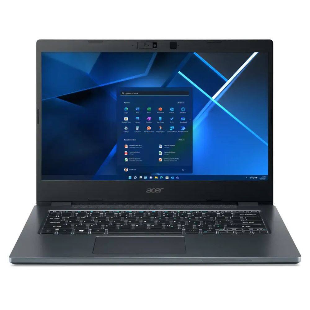 Front. Acer - TravelMate P4 TMP414-51-56E0 14" Laptop Intel Core i51135G7 2.4GHz 16GB RAM 512GB SSD Windows 11 Pro - Blue.