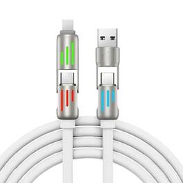 Stock Preferred - 4-in-1 Fast USB Charging Data Cable 5ft - White
