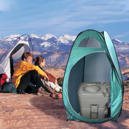 Alt View 7. Winado - Portable Toilet 5.3 Gallon Capacity, Removable Camping Toilet with Detachable Waste Tank for Camping Outdoor Travel - Gray.
