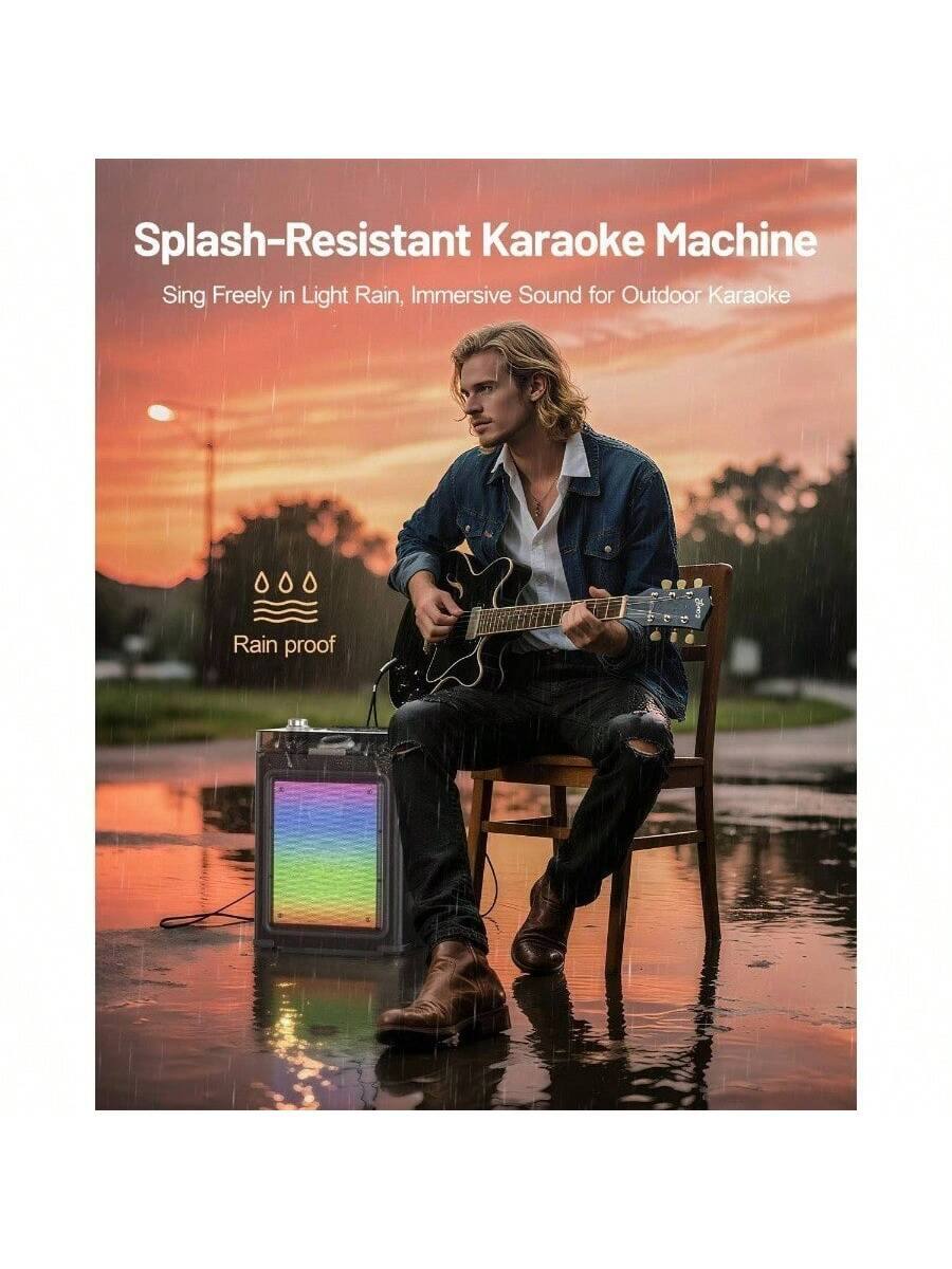 Splash-Resistant Karaoke Machine  
Sing Freely in Light Rain, Immersive Sound for Outdoor Karaoke  
Rain proof