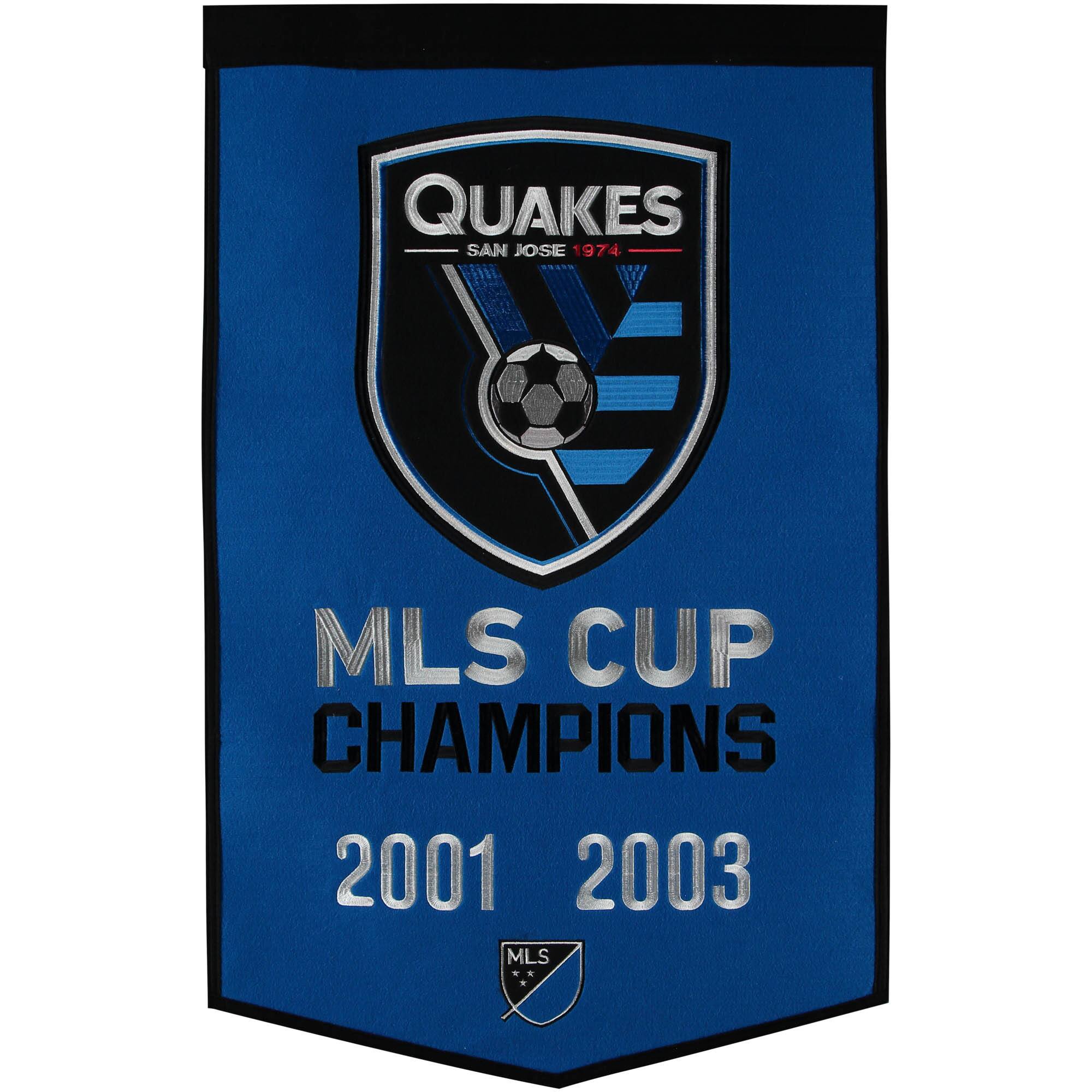 QUAKES  
SAN JOSE 1974  

MLS CUP CHAMPIONS  
2001 2003