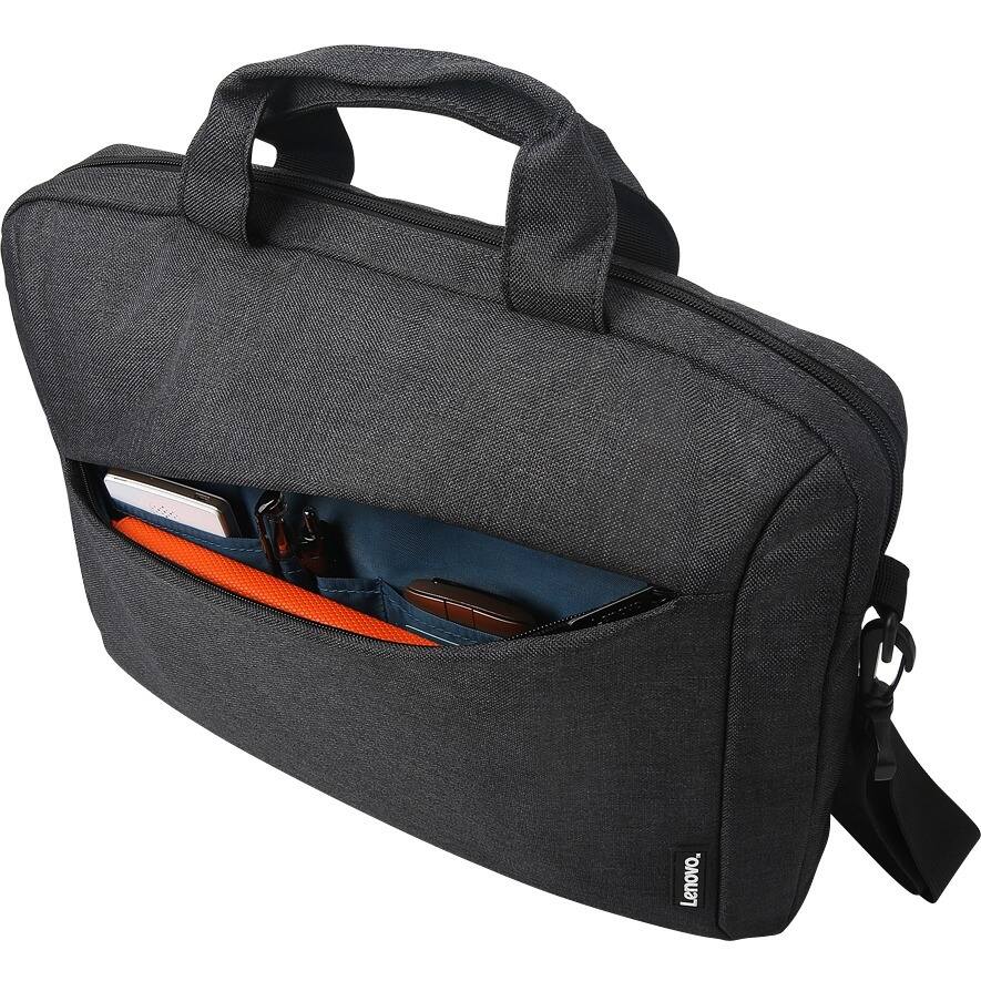 Alt View 5. Lenovo - Lenovo 15.6" Laptop Casual Toploader - Black - Water Resistant - Polyester Body - Handle, Luggage Strap - Casual and - Black.