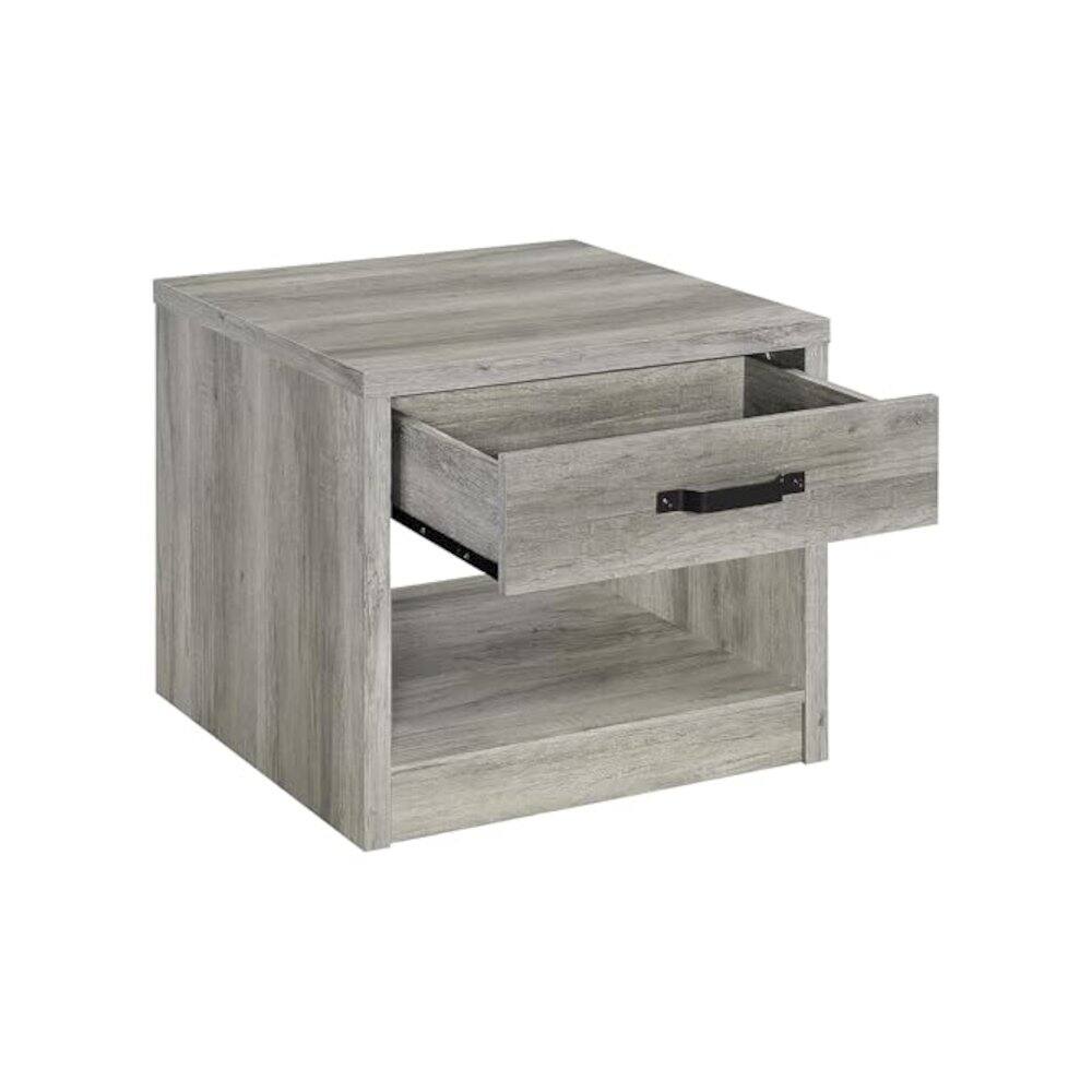 Alt View 4. Coaster Co. of America - Felix 3-piece Coffee and End Table Set Grey Driftwood - Brown.