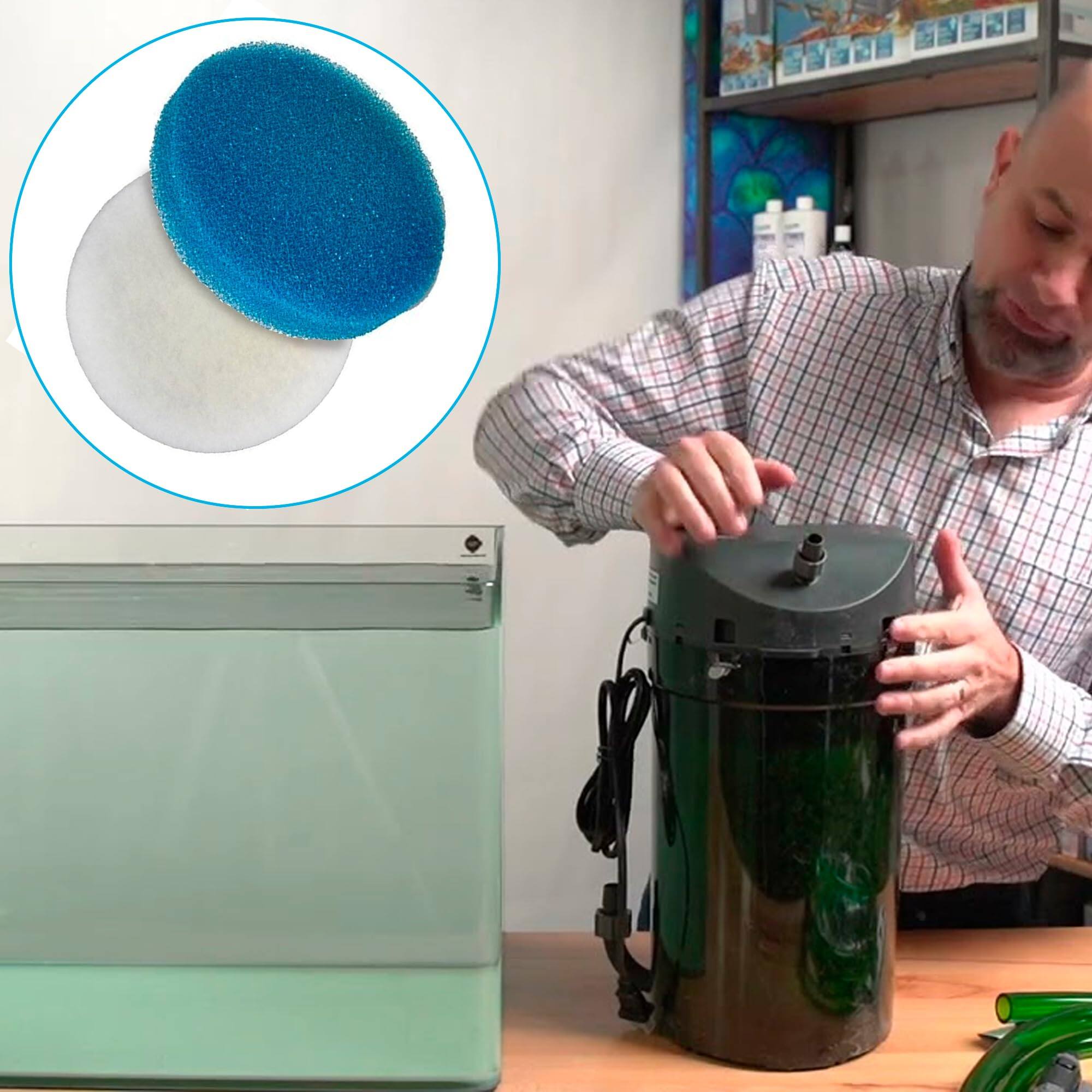 Alt View 5. HQRP - Fine and Coarse Filter Pad Set for Eheim Classic 600 2217 Canister Aquarium Filter.