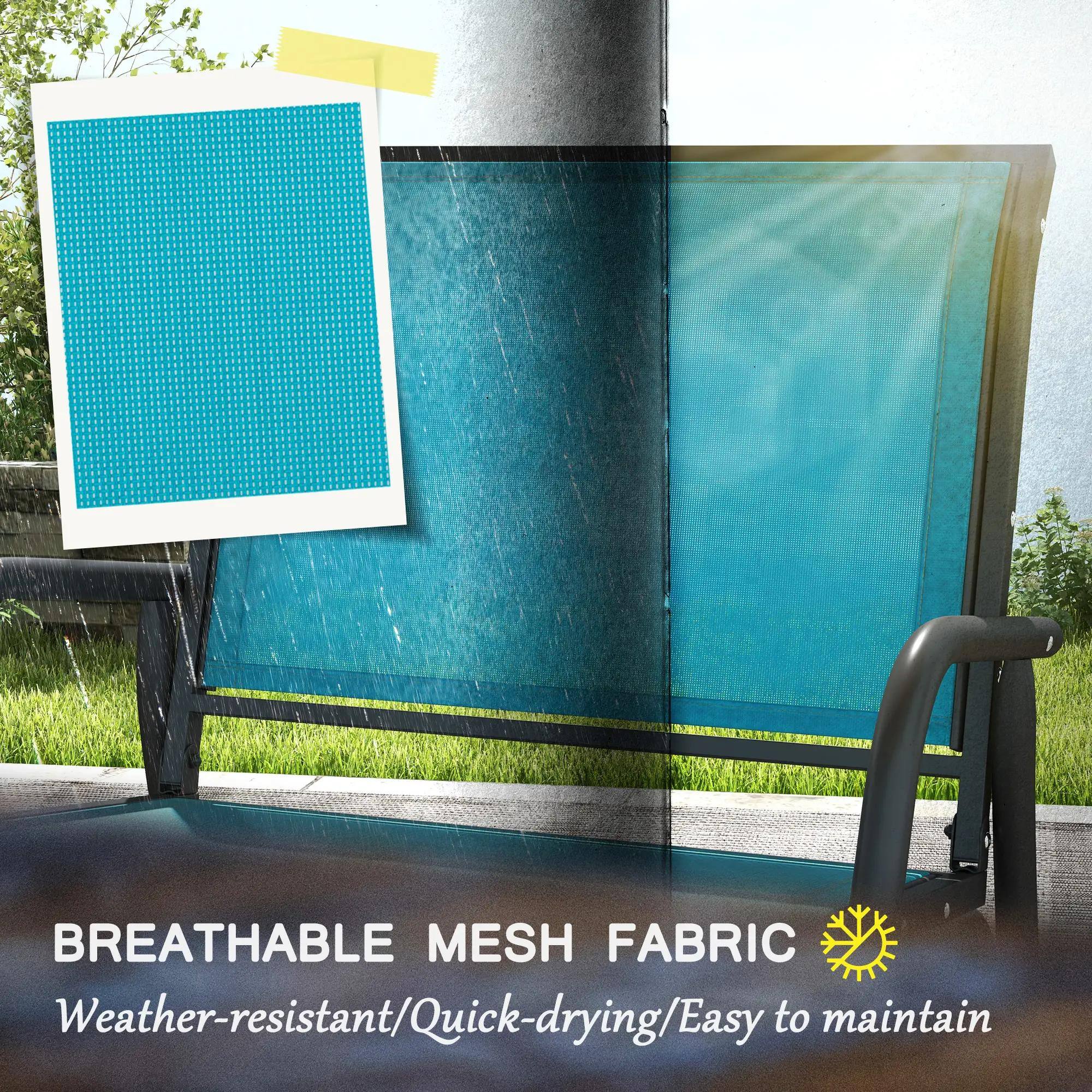 BREATHABLE MESH FABRIC  
Weather-resistant/Quick-drying/Easy to maintain