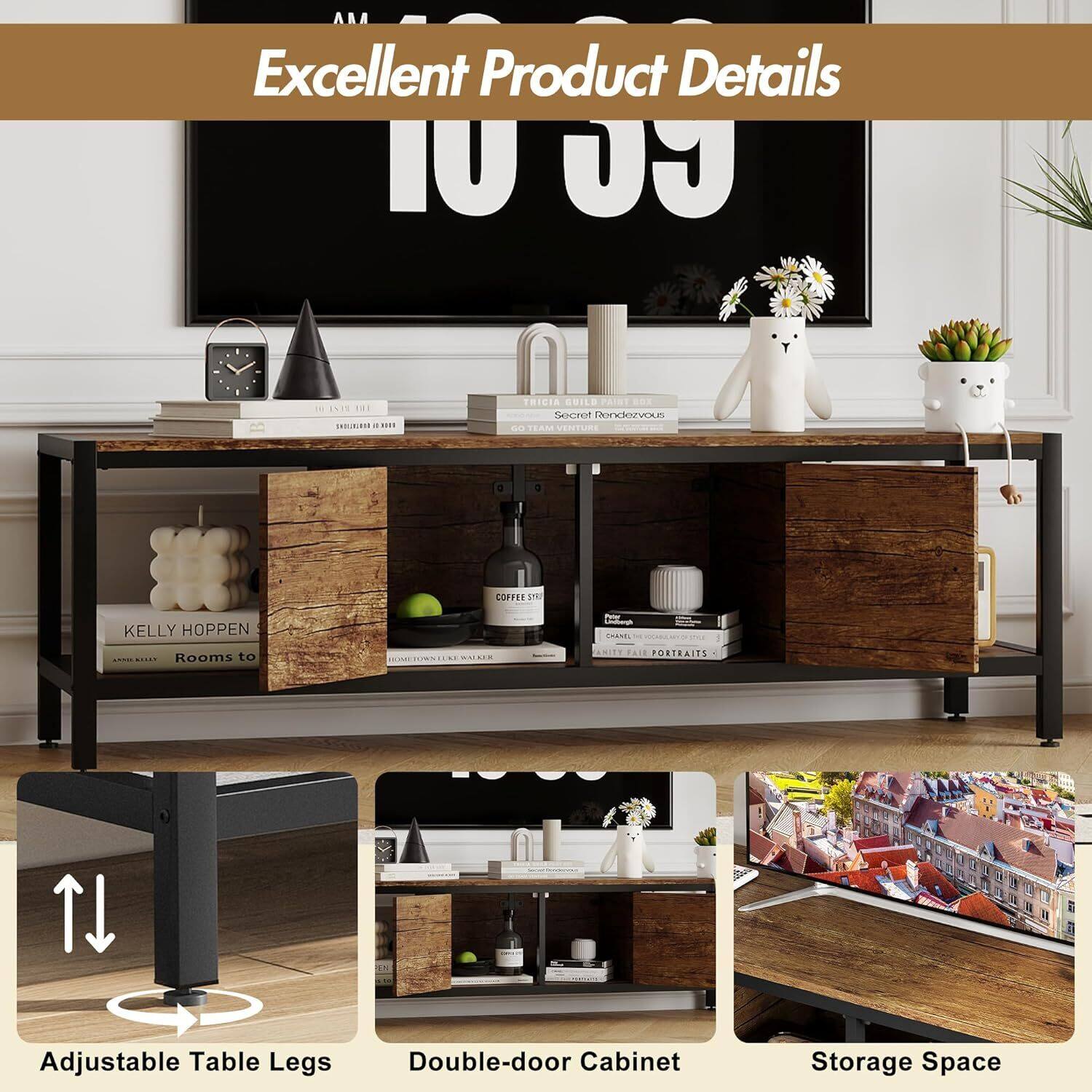 Excellent Product Details

Adjustable Table Legs

Double-door Cabinet

Storage Space