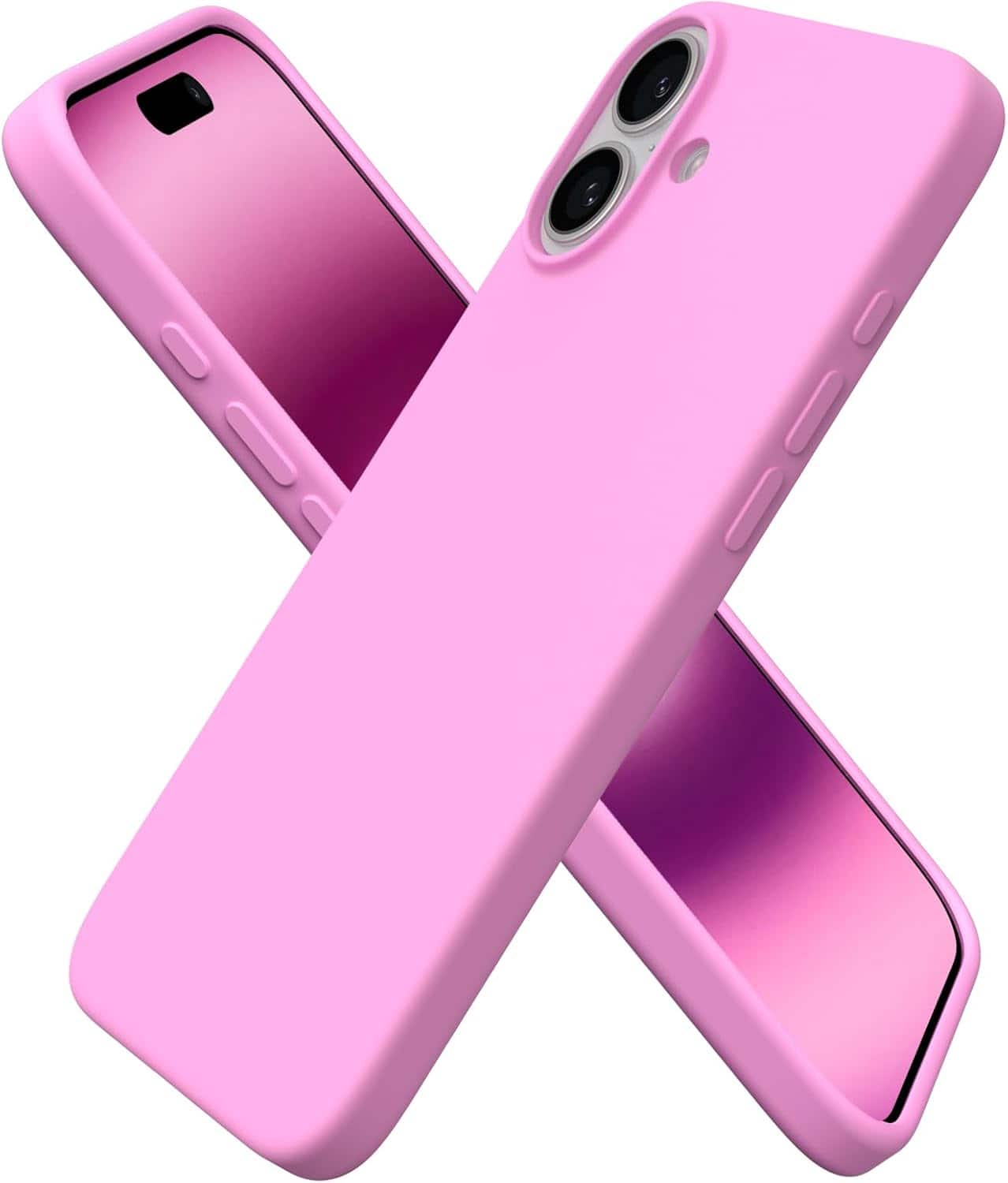 Front. Ornarto - ORNARTO Designed for iPhone 16 Plus Case 6.7", Liquid Silicone 3 Layers Full Covered Protective Cover-Cherry Blossom - Cherry Blossom.