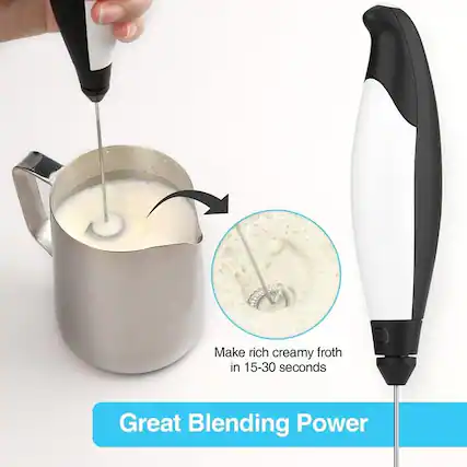 Make rich creamy froth in 15-30 seconds
Great Blending Power