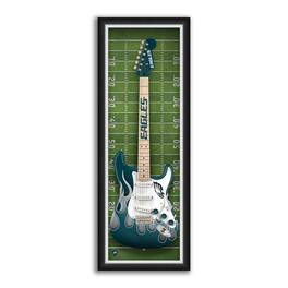 Sporticulture - Philadelphia Eagles 14" x 37" Framed Electric Guitar Print - Green