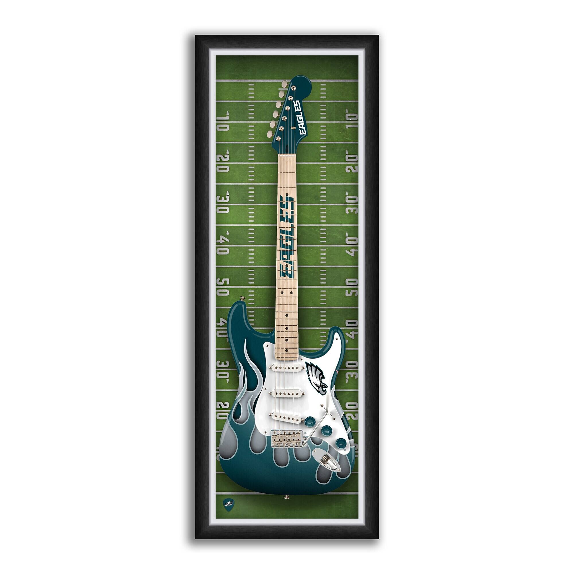 Philadelphia Eagles 14" x 37" Framed Electric Guitar Print