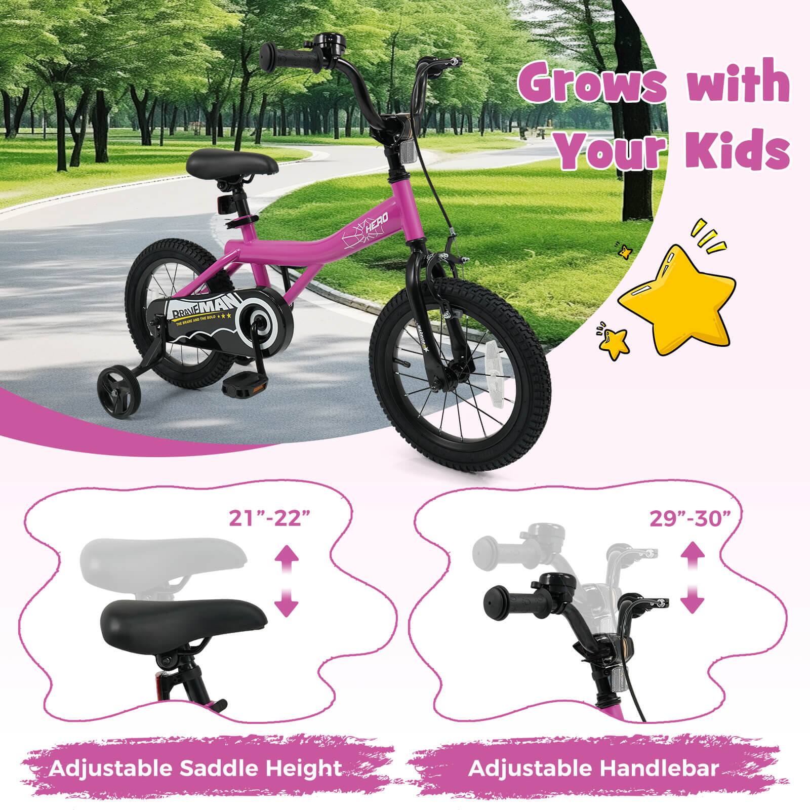 Grows with Your Kids

HERO BREMANI

21"-22" Adjustable Saddle Height

29"-30" Adjustable Handlebar