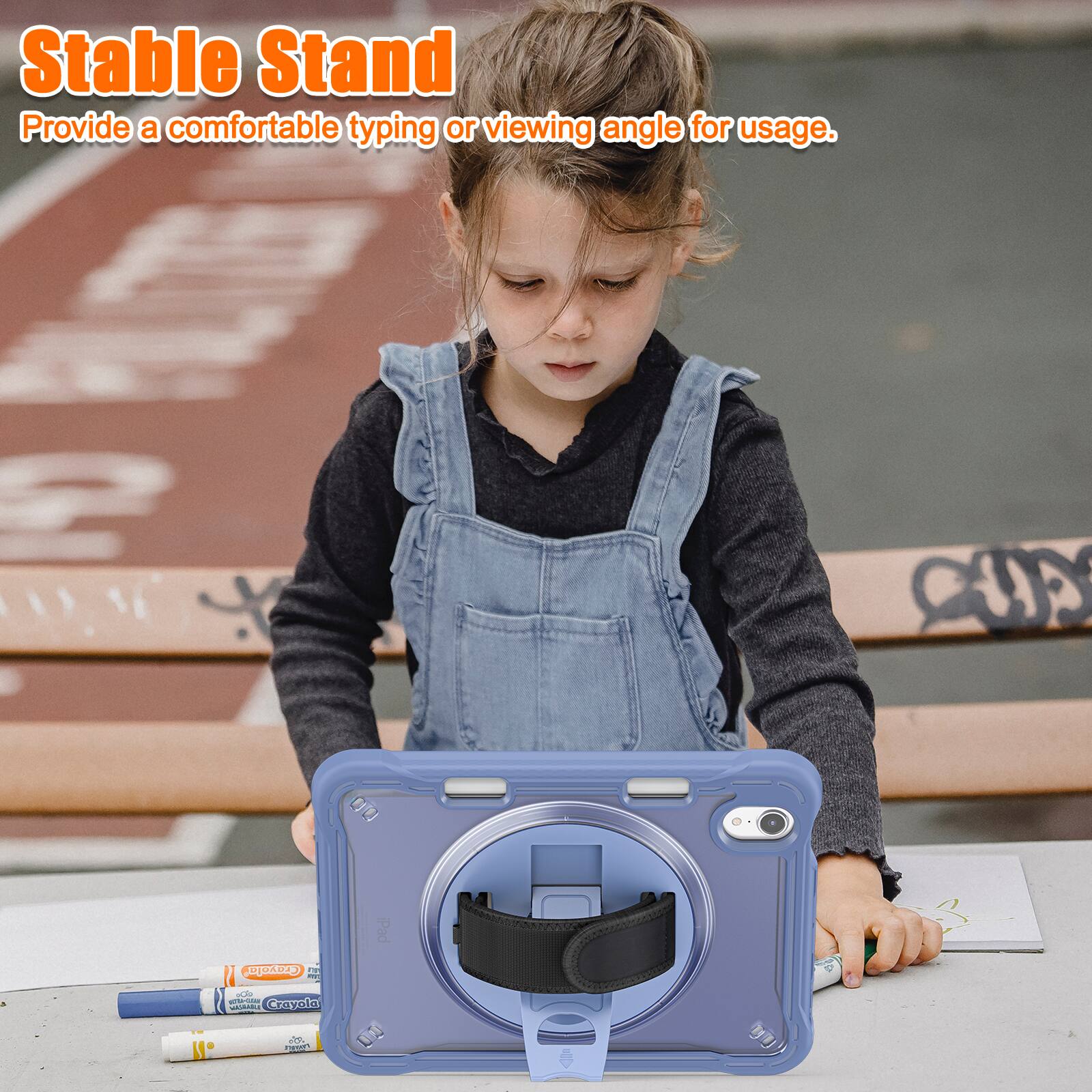 Stable Stand  
Provide a comfortable typing or viewing angle for usage.