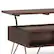 Alt View 14. Simpli Home - Hunter Small Lift Top Coffee Table - Umber Brown and Gold.