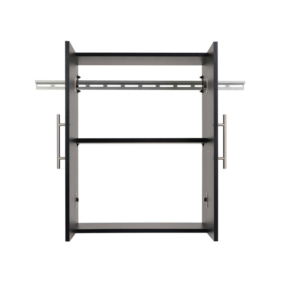 Back. Prepac - HangUps 24" Upper Storage Cabinet, Black - Black.