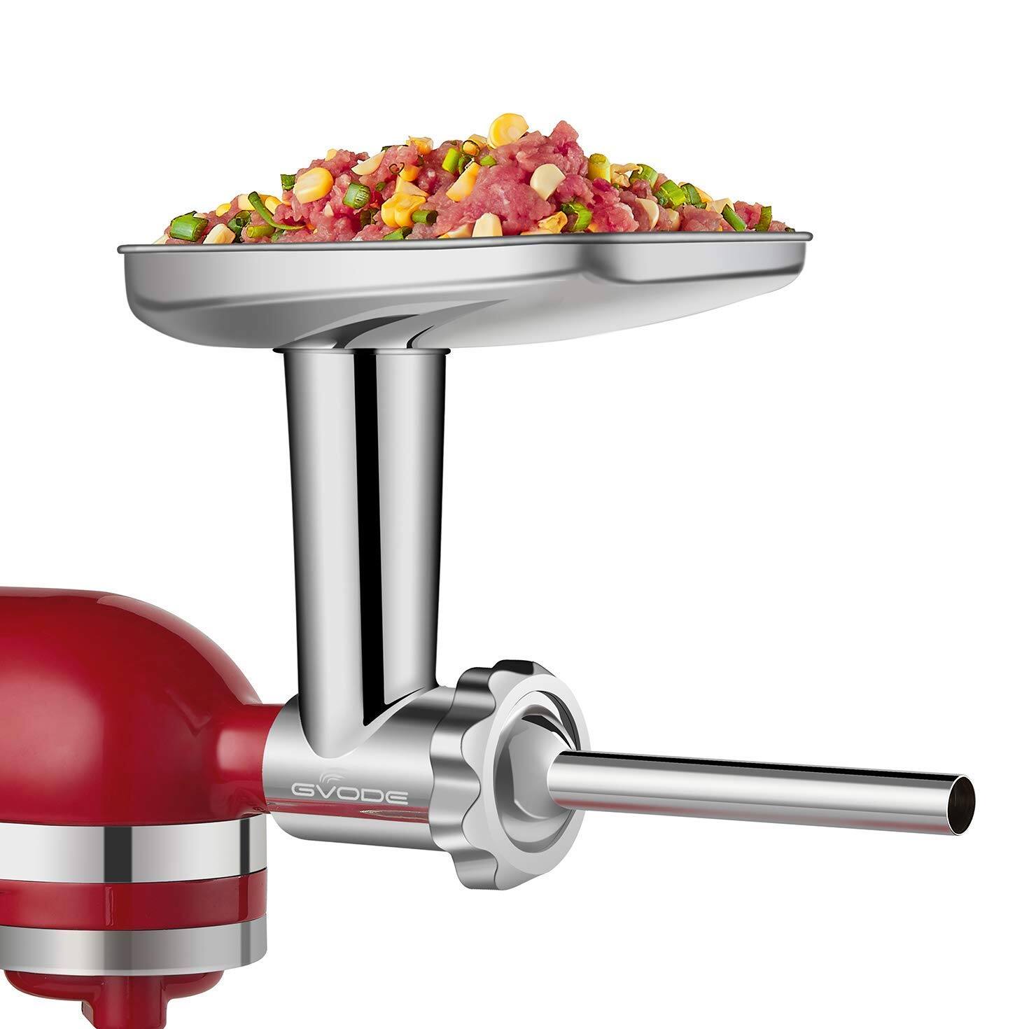 Alt View 5. Gvode - GVODE Meat Grinder Attachment, Compatible with KitchenAid® Stand Mixers, Stainless Steel - Silver.