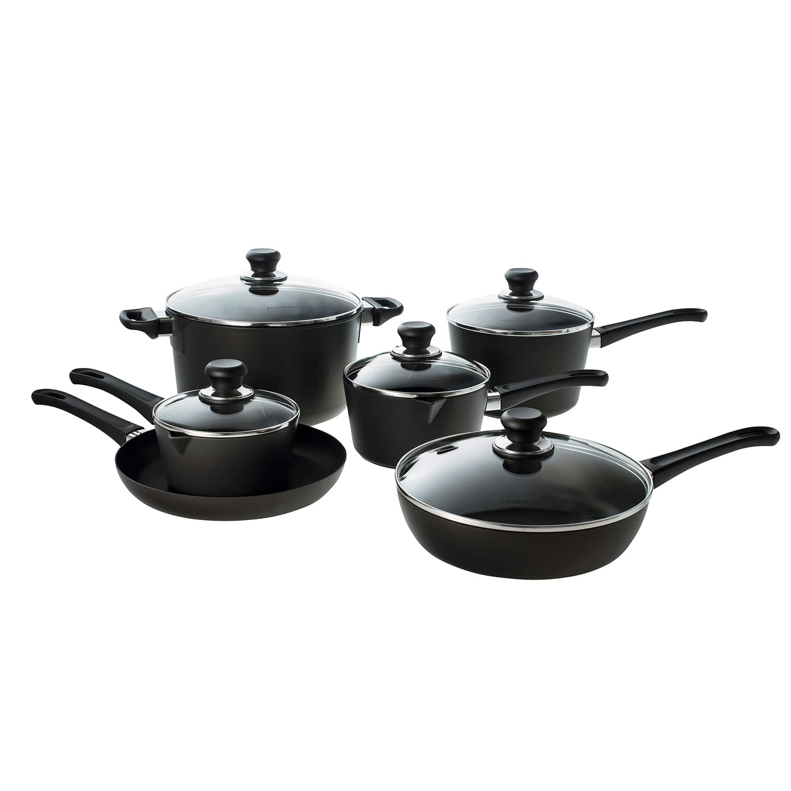 Scanpan - Classic 11 Piece Deluxe Nonstick Cookware Set - Black