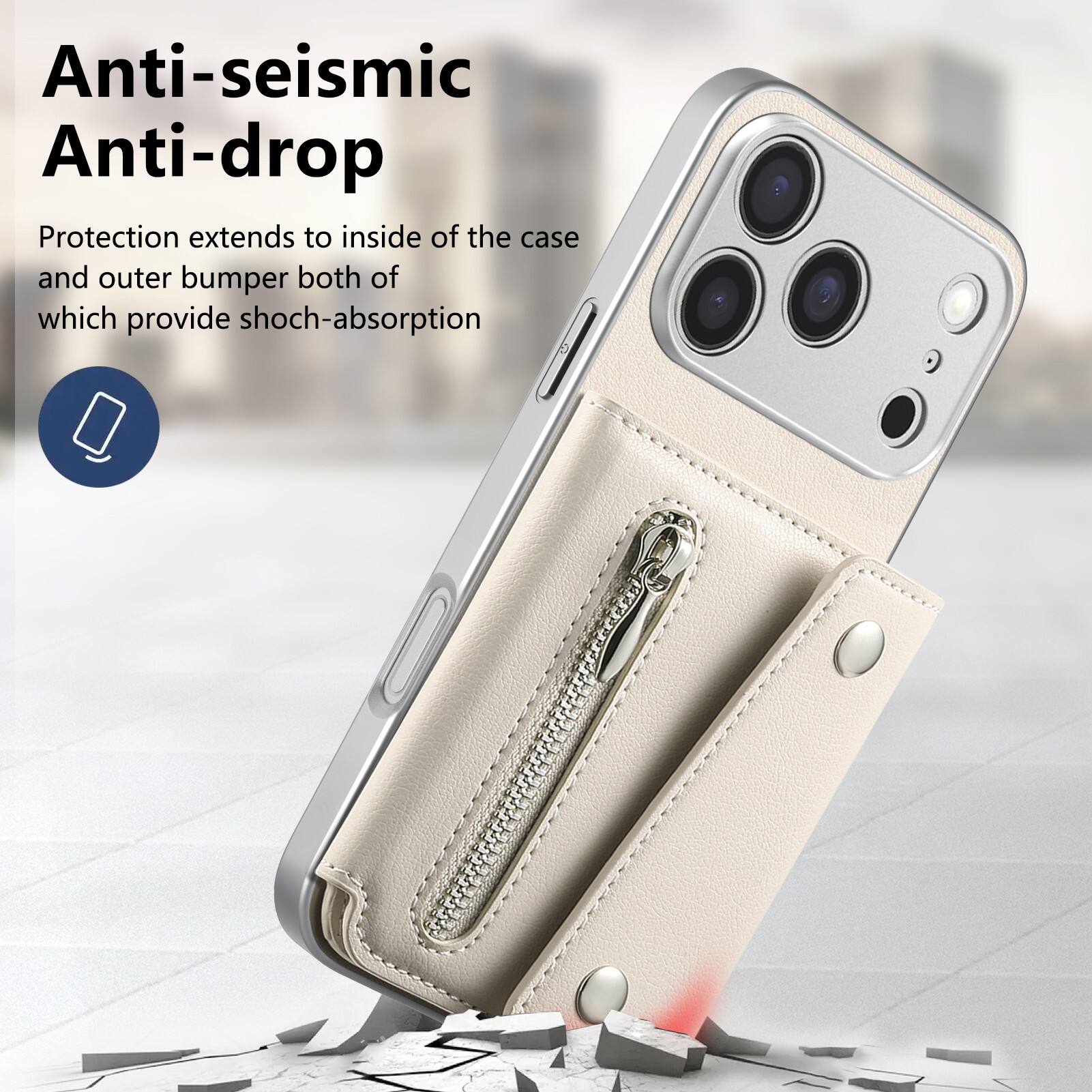 Anti-seismic Anti-drop Protection extends to inside of the case and outer bumper both of which provide shock-absorption
