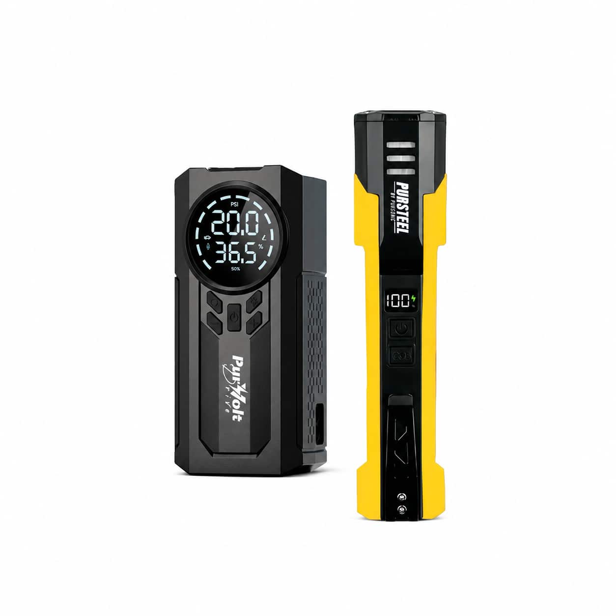 Pursonic - Roadside Emergency Bundle – 2-in-1 Jump Starter, Tire Inflator & UltraBright Rechargeable Flashlight - Black price history on PriceWatchPro
