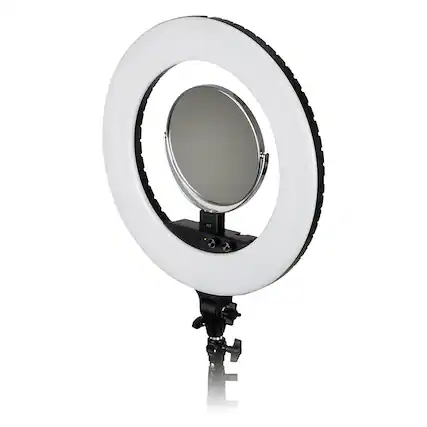 Front. Fotodiox - Selfie Starlite Vlog Light - 18in Bi-Color Dimmable LED Ring Light f/ Portrait, Gaming, Makeup, YouTube, Live Streaming.