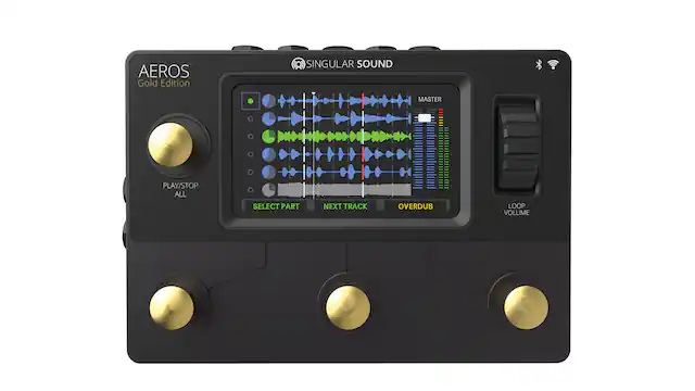 AEROS Gold Edition
SINGULAR SOUND
PLAY/STOP ALL
SELECT PART
NEXT TRACK
OVERDUB
LOOP VOLUME
MASTER