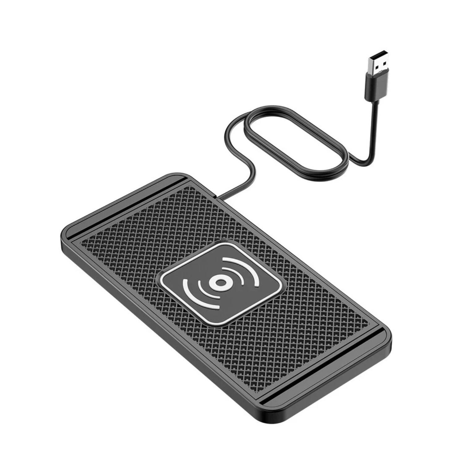 Front. Stock Preferred - Universal Wireless Car Phone Charger Pad Mat USB Interface.