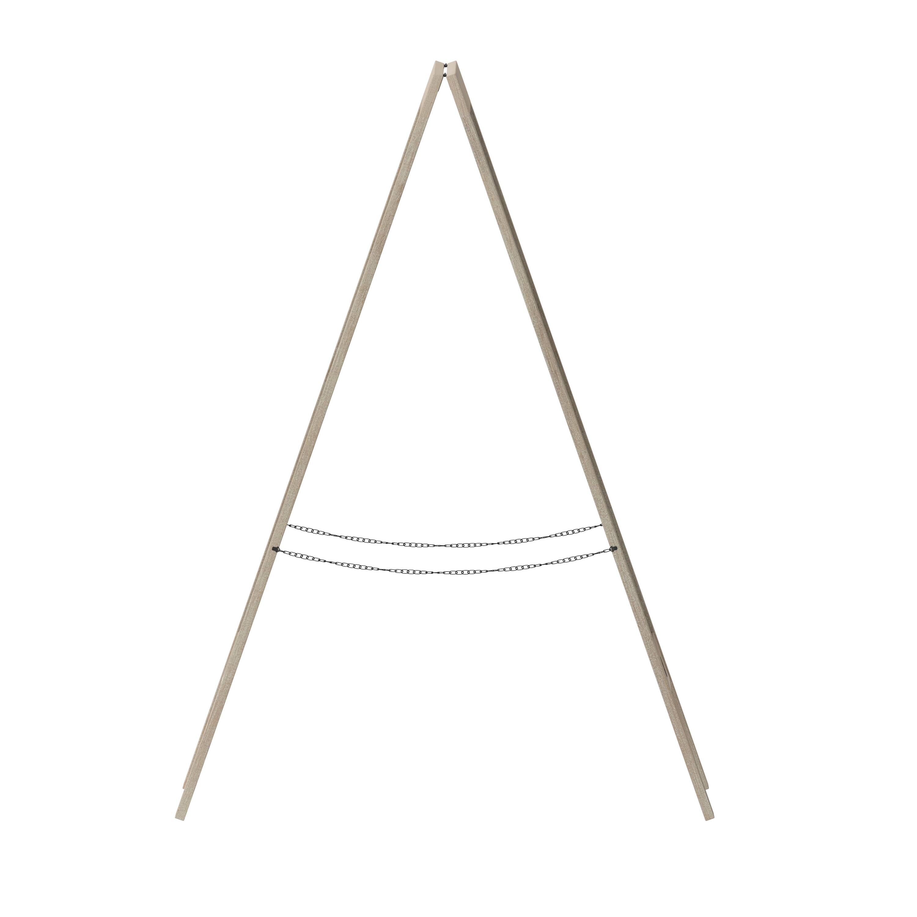 Alt View 7. Emma + Oliver - Rustic Double-Sided A-Frame Wooden Chalkboard with Magnetic Surface - Weathered Brown.
