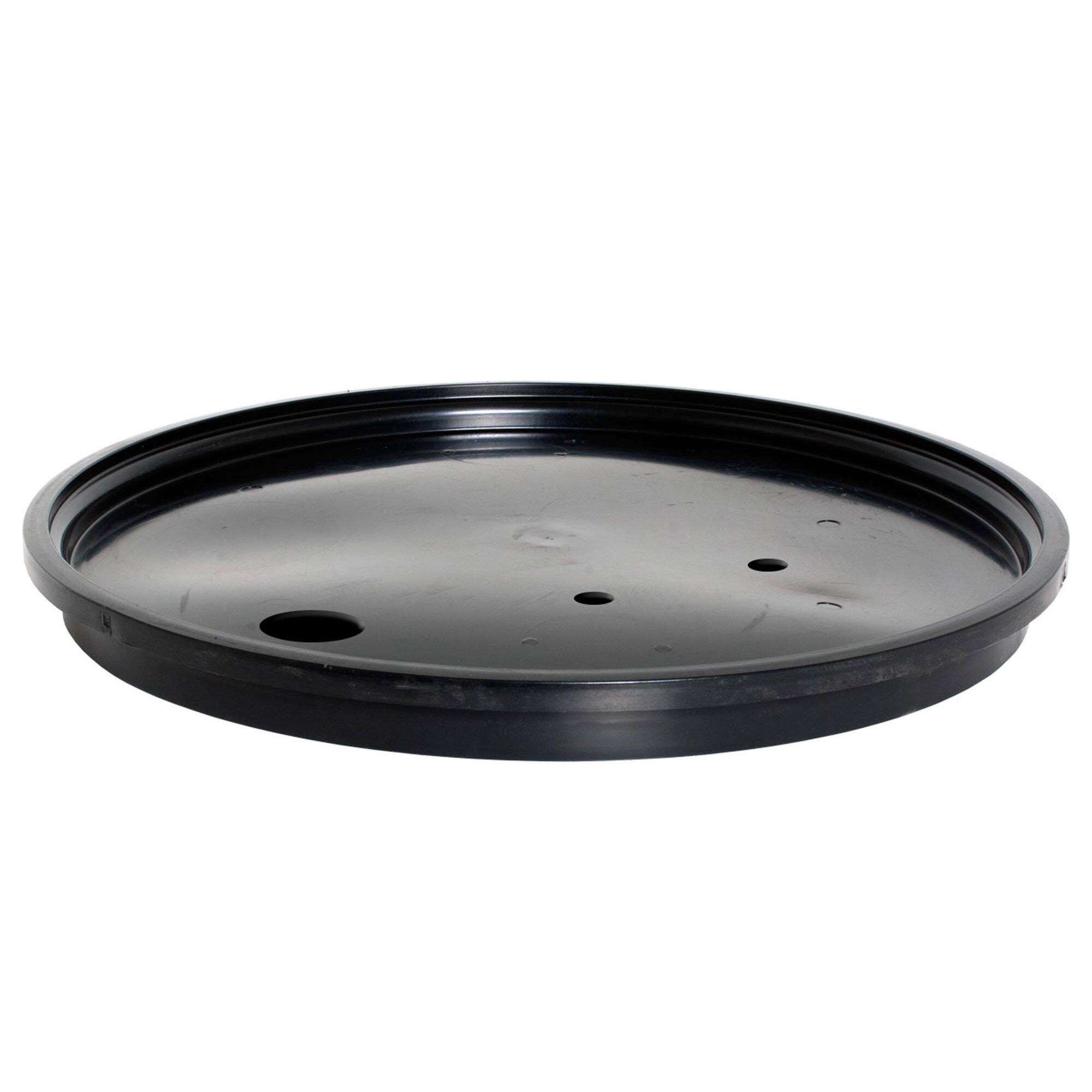 Alt View 10. Hydrofarm - Active Aqua DRM58T 55 Gallon Drum Hydroponic Reservoir w/ Pre-Drilled Cover Lid - Black.