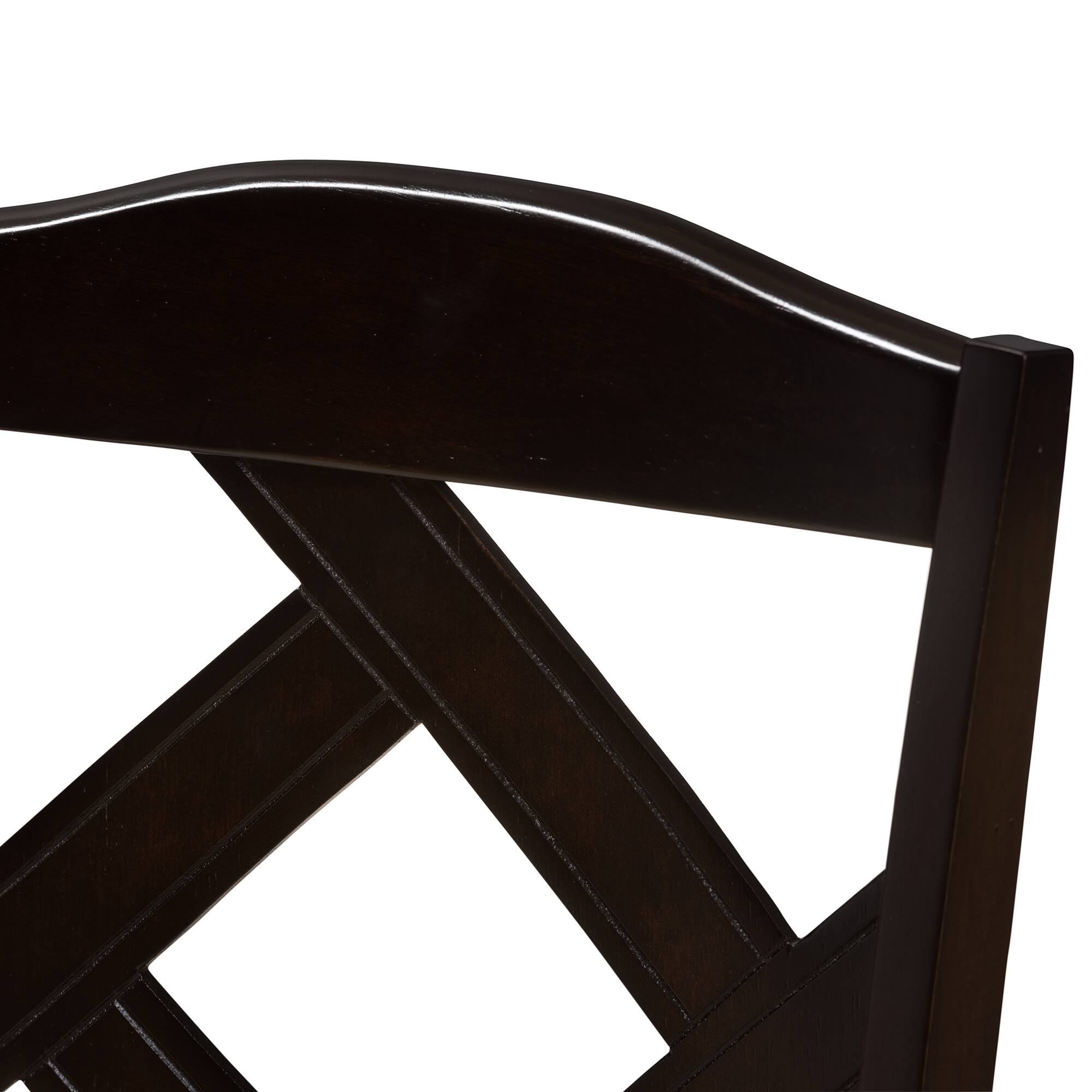 Back. Baxton Studio - Set of 2 Ruth Modern and Contemporary Fabric Upholstered and Finished Dining Chairs - Beige/Dark Brown.