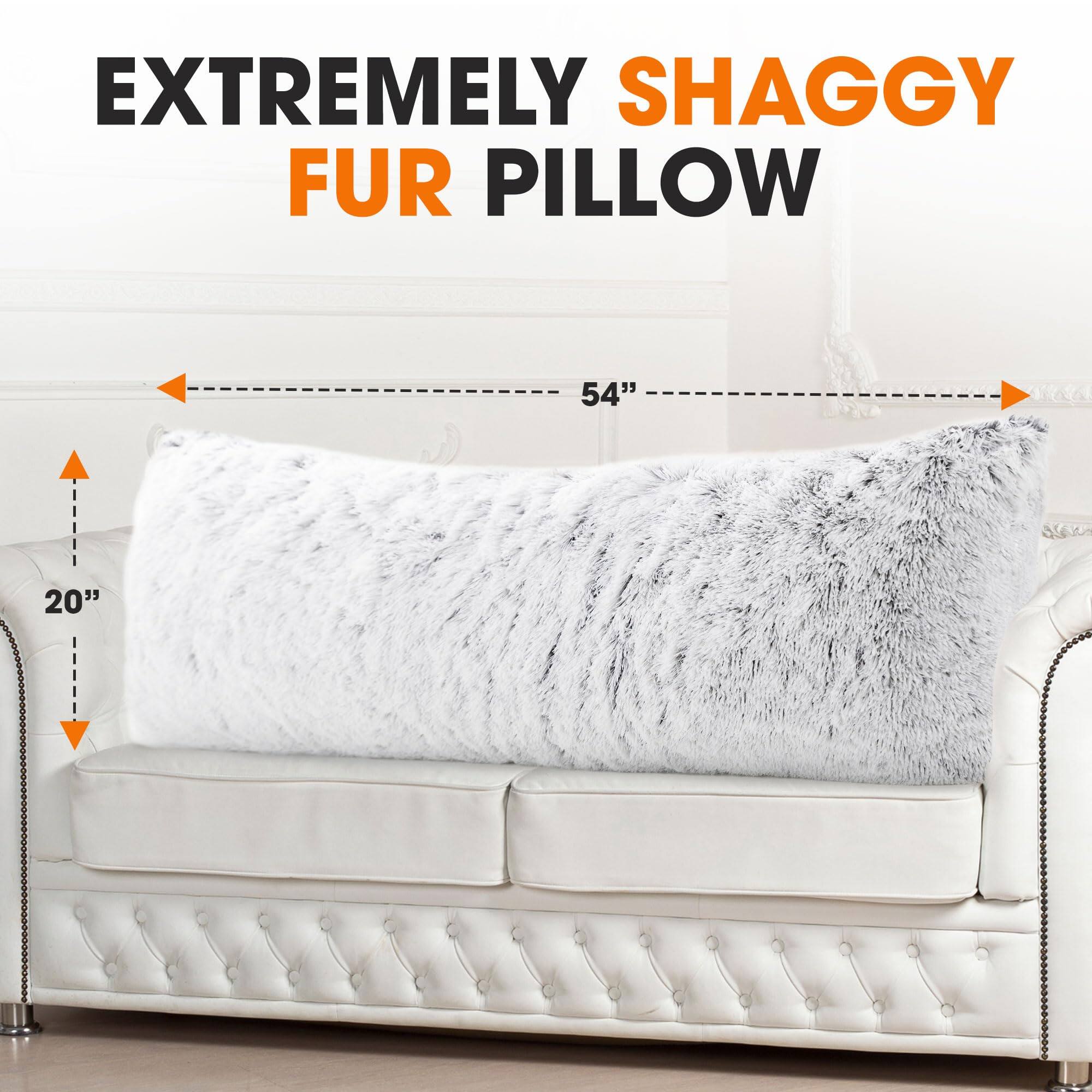 EXTREMELY SHAGGY FUR PILLOW

54"  
20"