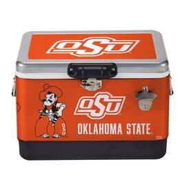 Indigo Falls - Oklahoma State Cowboys 36-Can Medley Metal Cooler - Silver