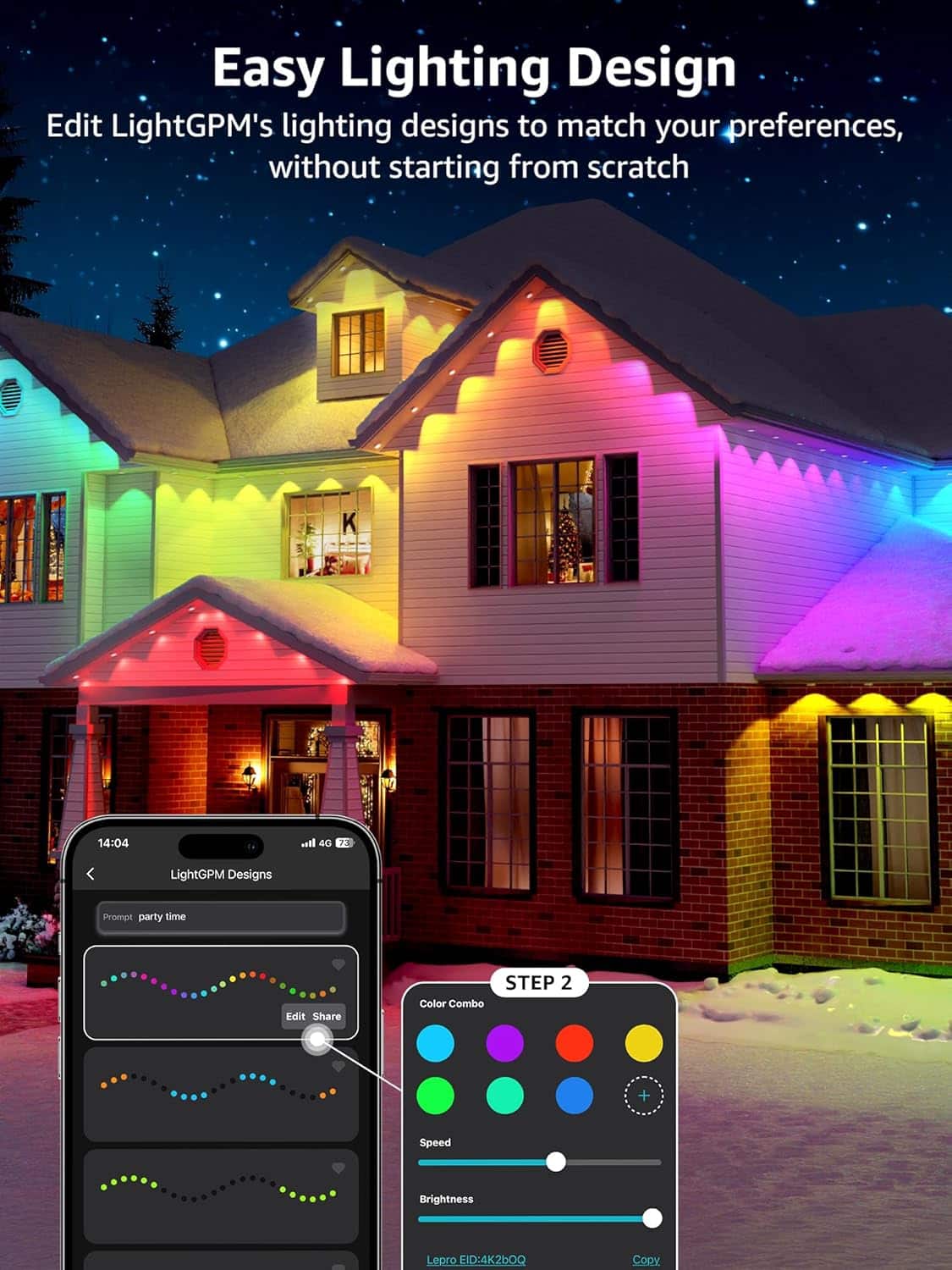 Easy Lighting Design: Edit LightGPM's lighting designs to match your preferences, without starting from scratch.