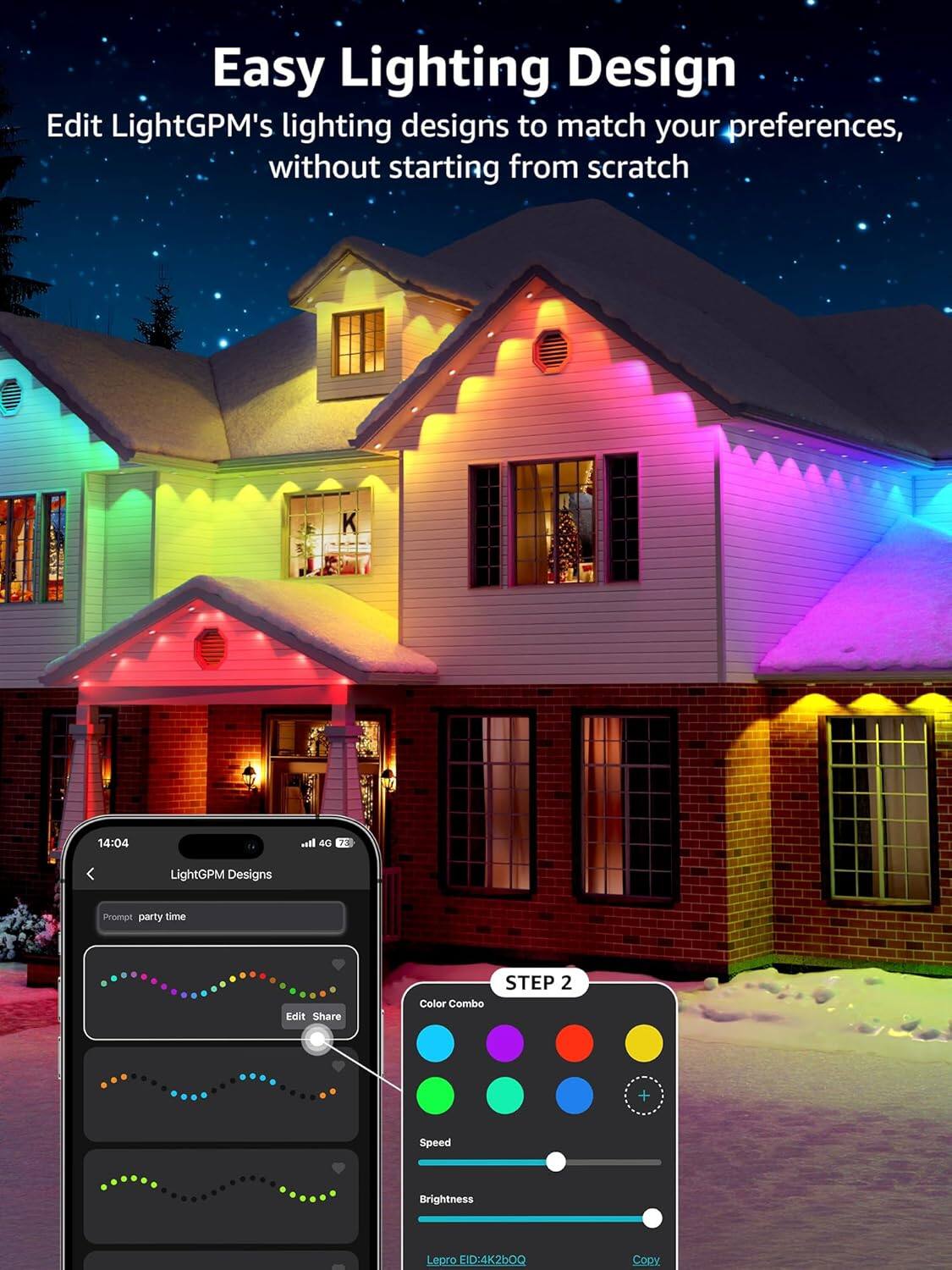 Easy Lighting Design: Edit LightGPM's lighting designs to match your preferences, without starting from scratch.