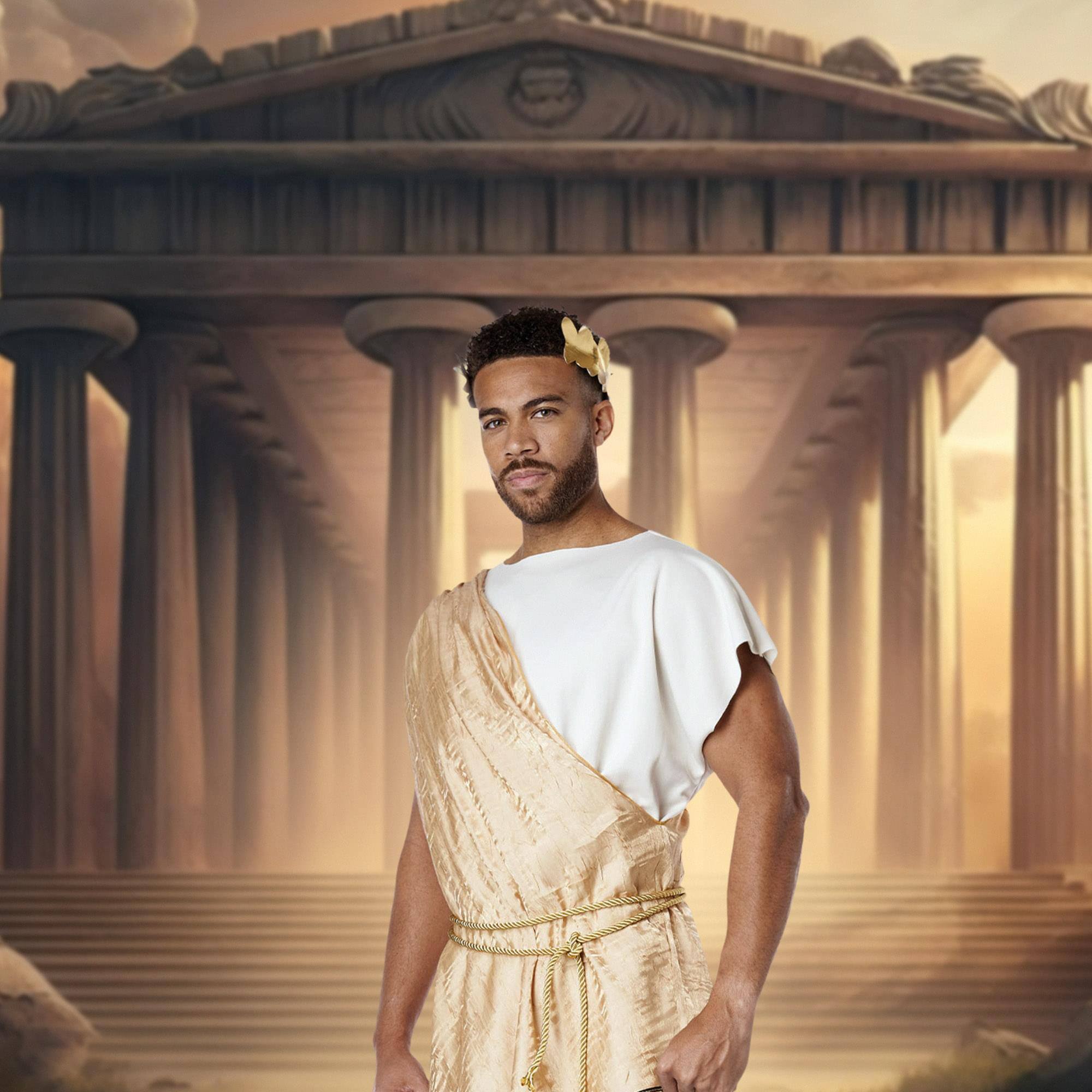 Alt View 3. California Costumes - Greek God Toga Plus Size Adult Costume - White.