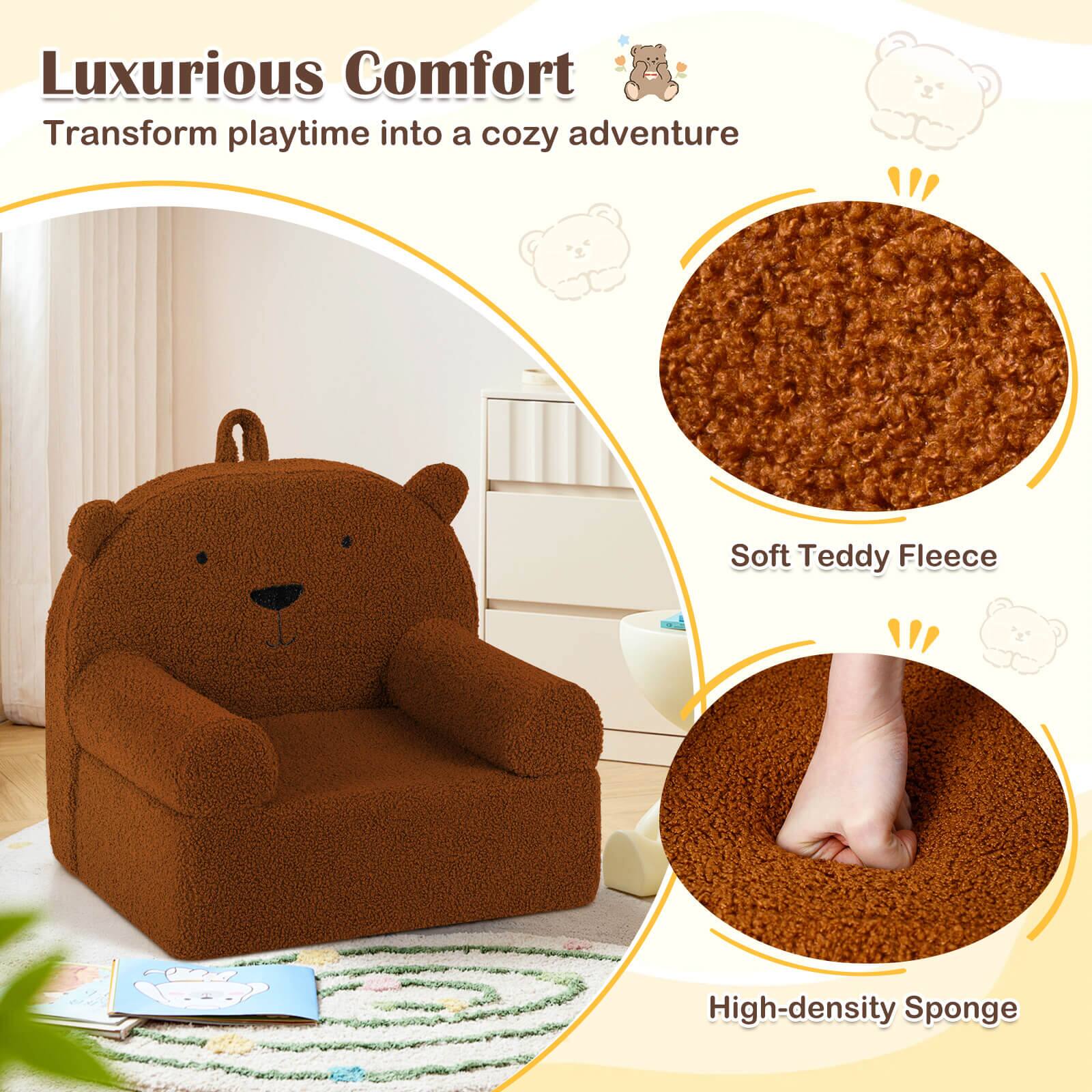 Luxurious Comfort  
Transform playtime into a cozy adventure  

Soft Teddy Fleece  
High-density Sponge