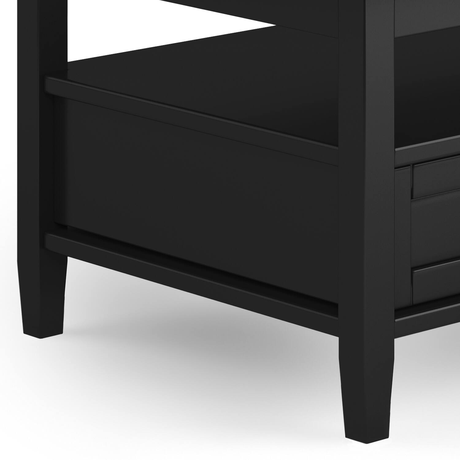 Alt View 6. Simpli Home - Warm Shaker 48 inch Coffee Table with 14 inch End Tables (Set of 3) - Black.