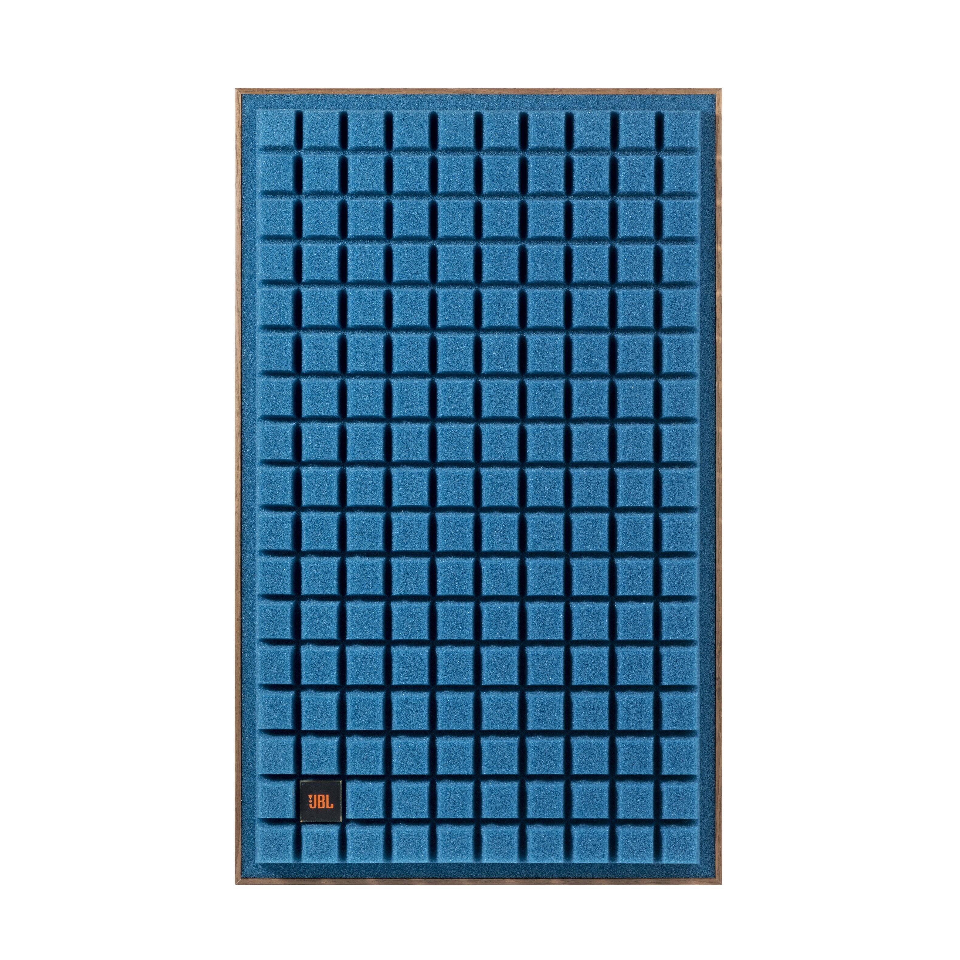 Front. JBL - JBL L100 Classic Mark II Blue Grille Loudspeaker (Each) - Walnut.
