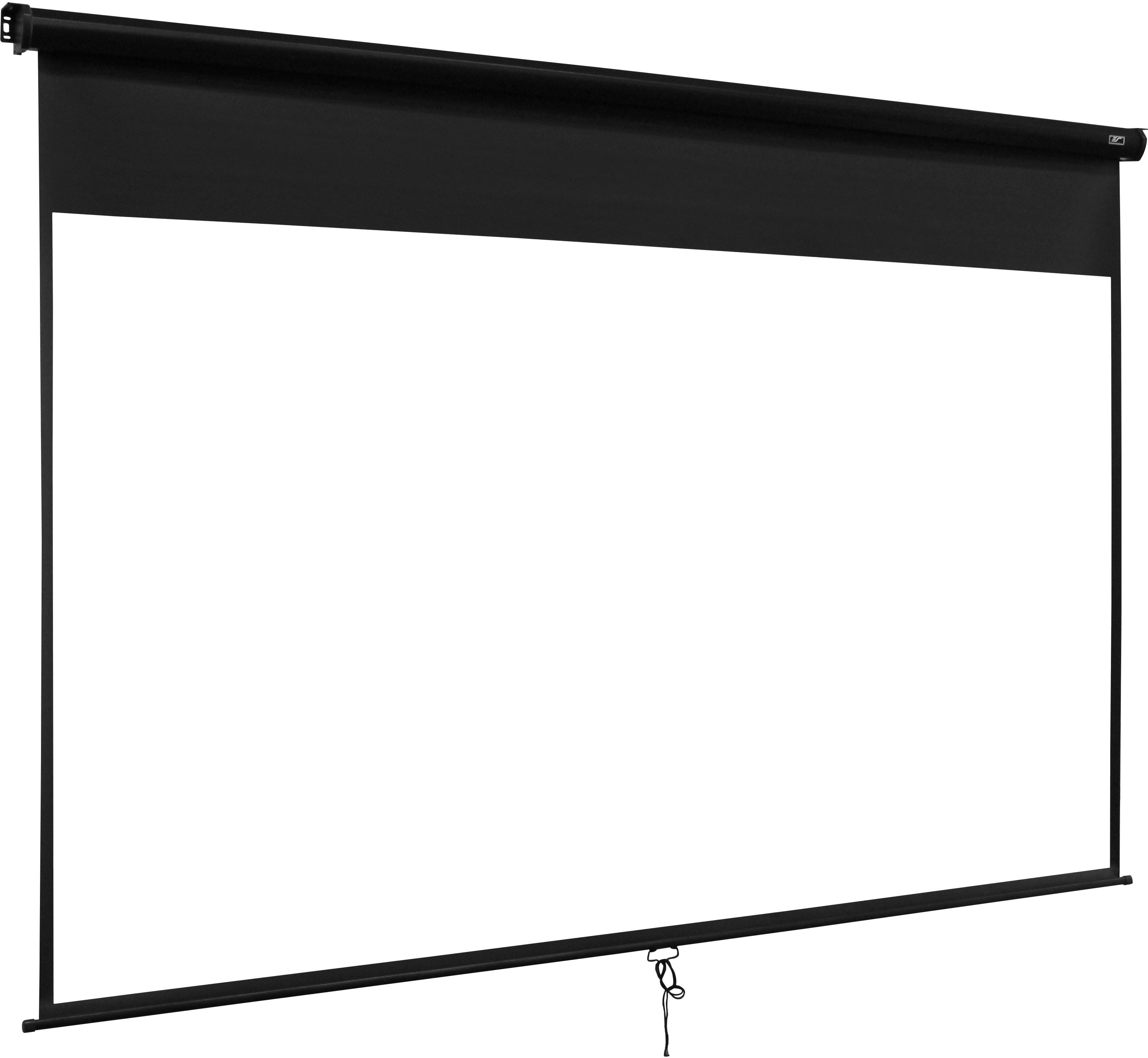 Angle. Elite Screens - Manual Series 120" Manual Wall/ Ceiling Projector Screen - Black.