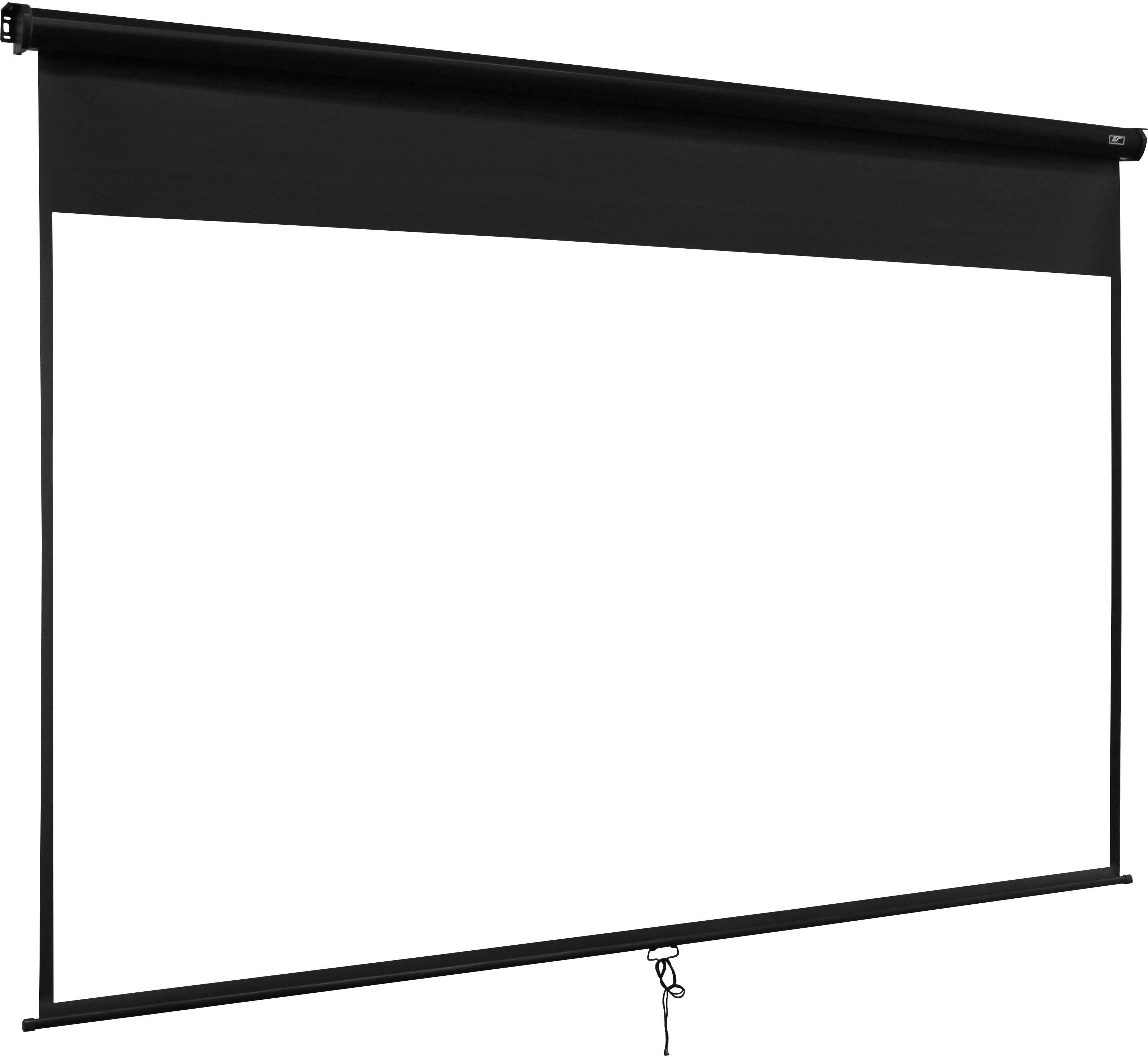 Angle. Elite Screens - Manual Series 120" Manual Wall/ Ceiling Projector Screen - Black.