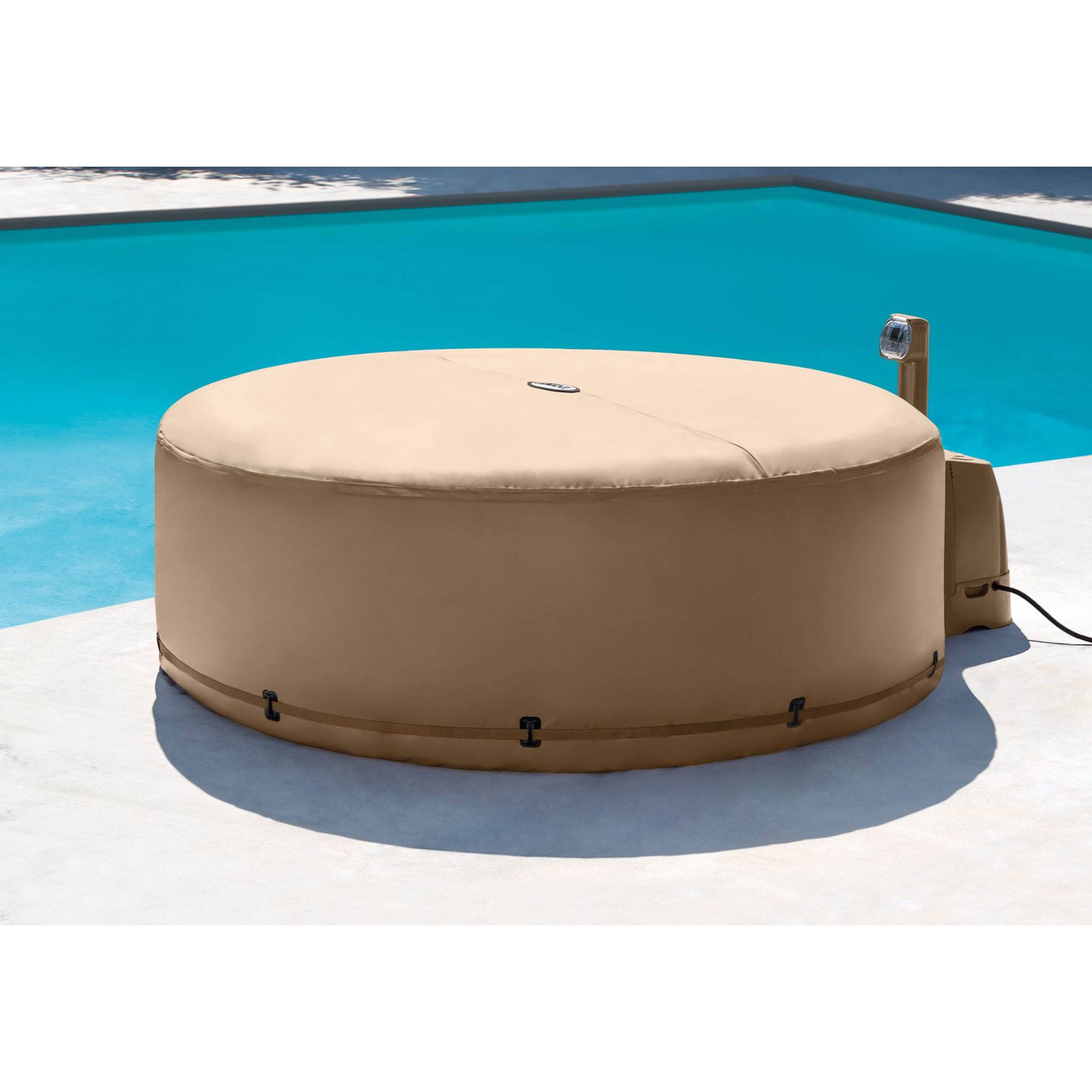 Alt View 4. Intex - Intex 28523E Round PureSpa Energy Efficient Spa Hot Tub Replacement Cover, Tan.