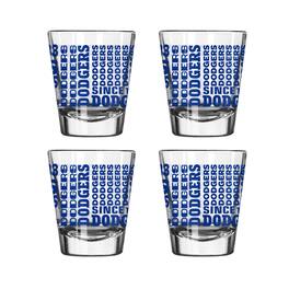 Logo Brands - Los Angeles Dodgers 4-Pack 2oz. Shot Glass Set - Multicolor