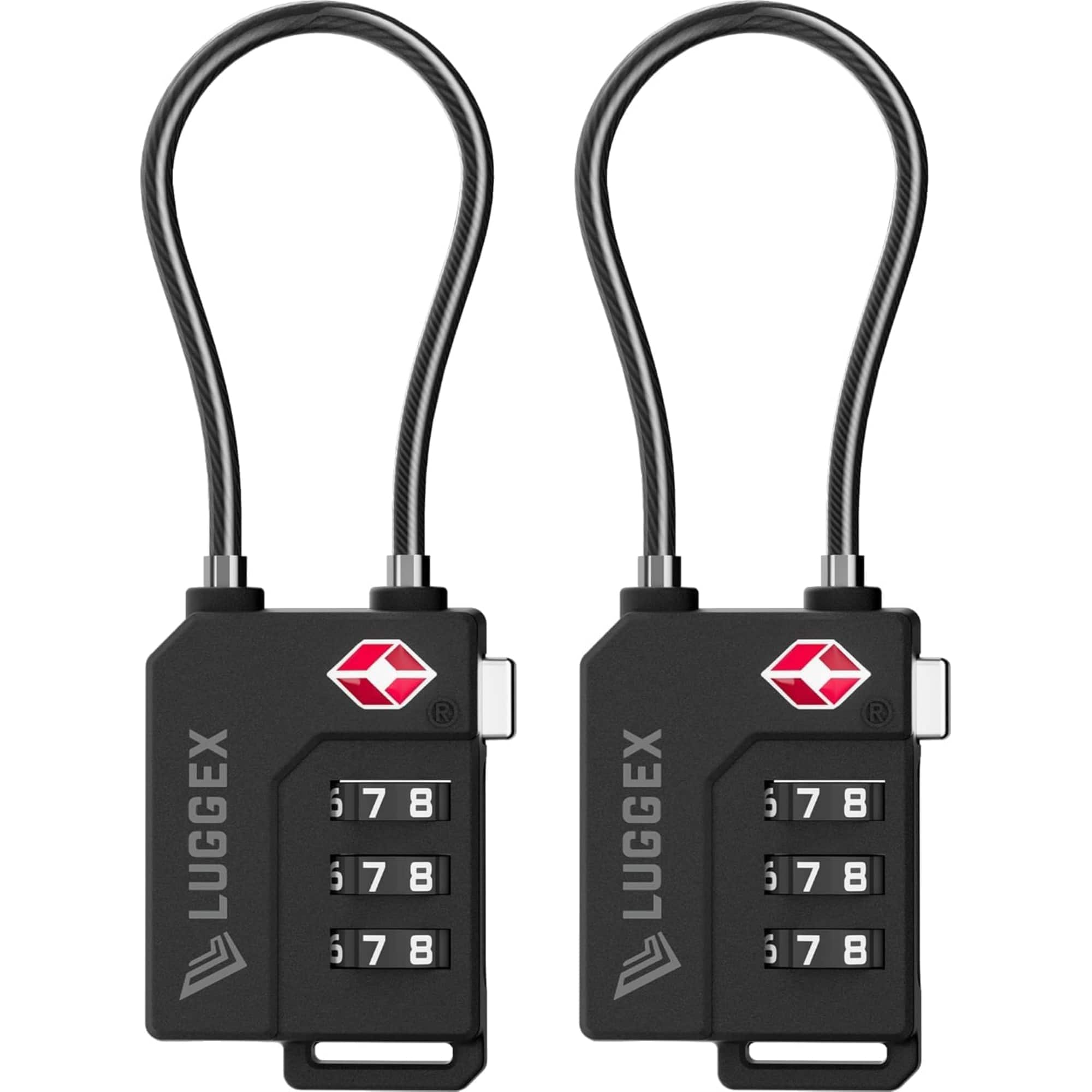 LUGGEX - TSA Locks for Luggage, 2 Luggage Locks, Suitcase Locks TSA Approved - Black price history on PriceWatchPro
